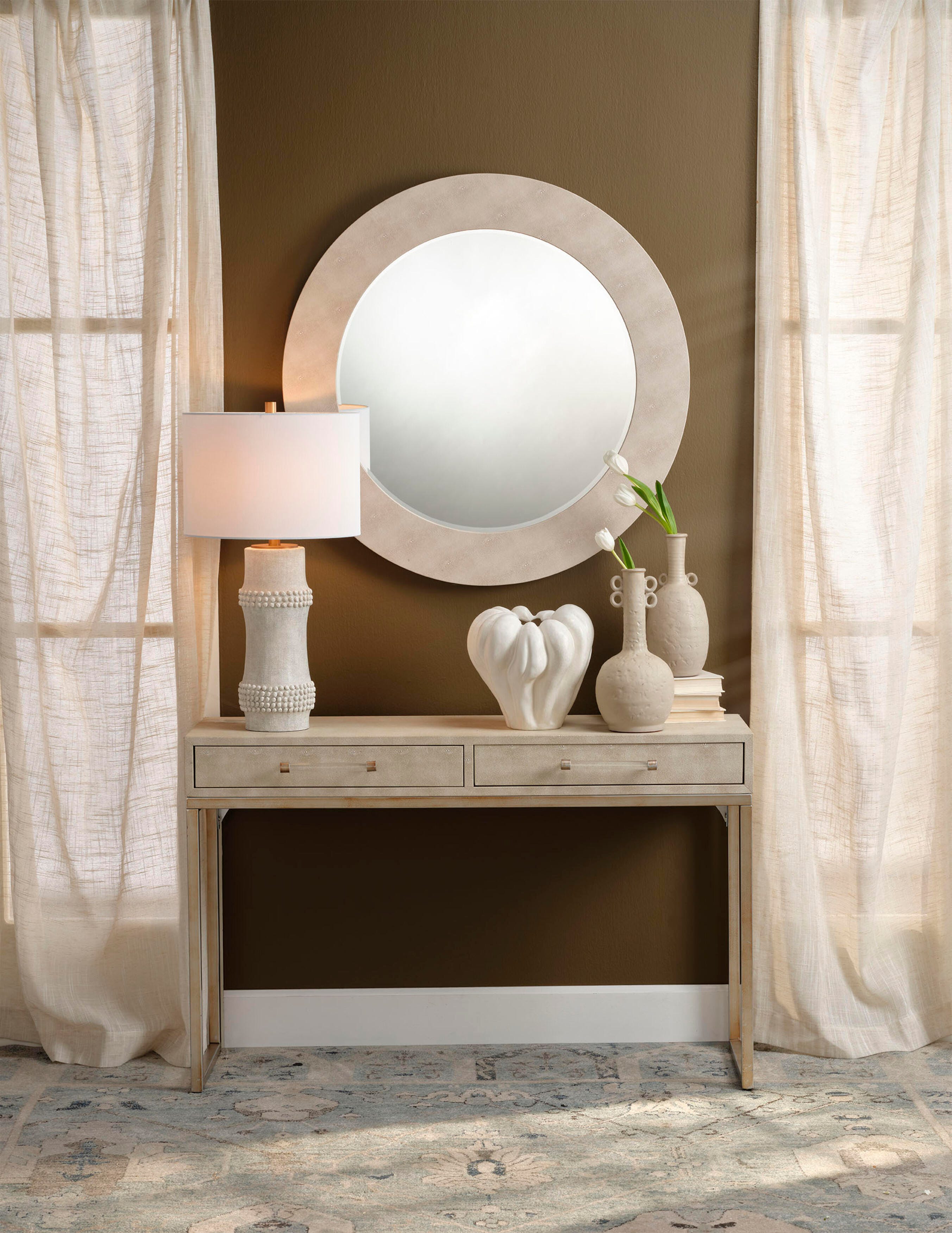 Relaxed Elegance Dahlia Table Lamp, White, large