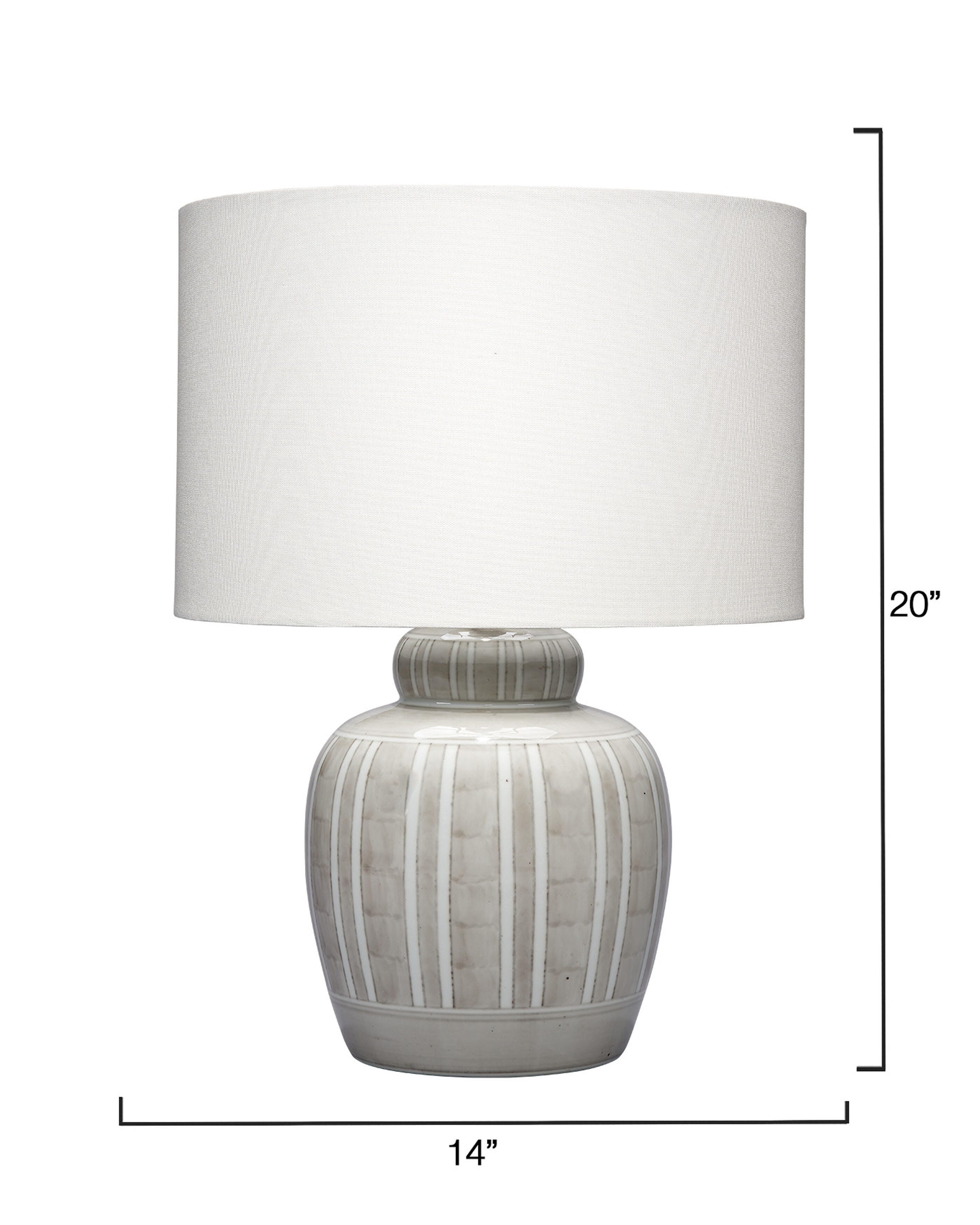 Relaxed Elegance Marion Table Lamp, Light Gray, large