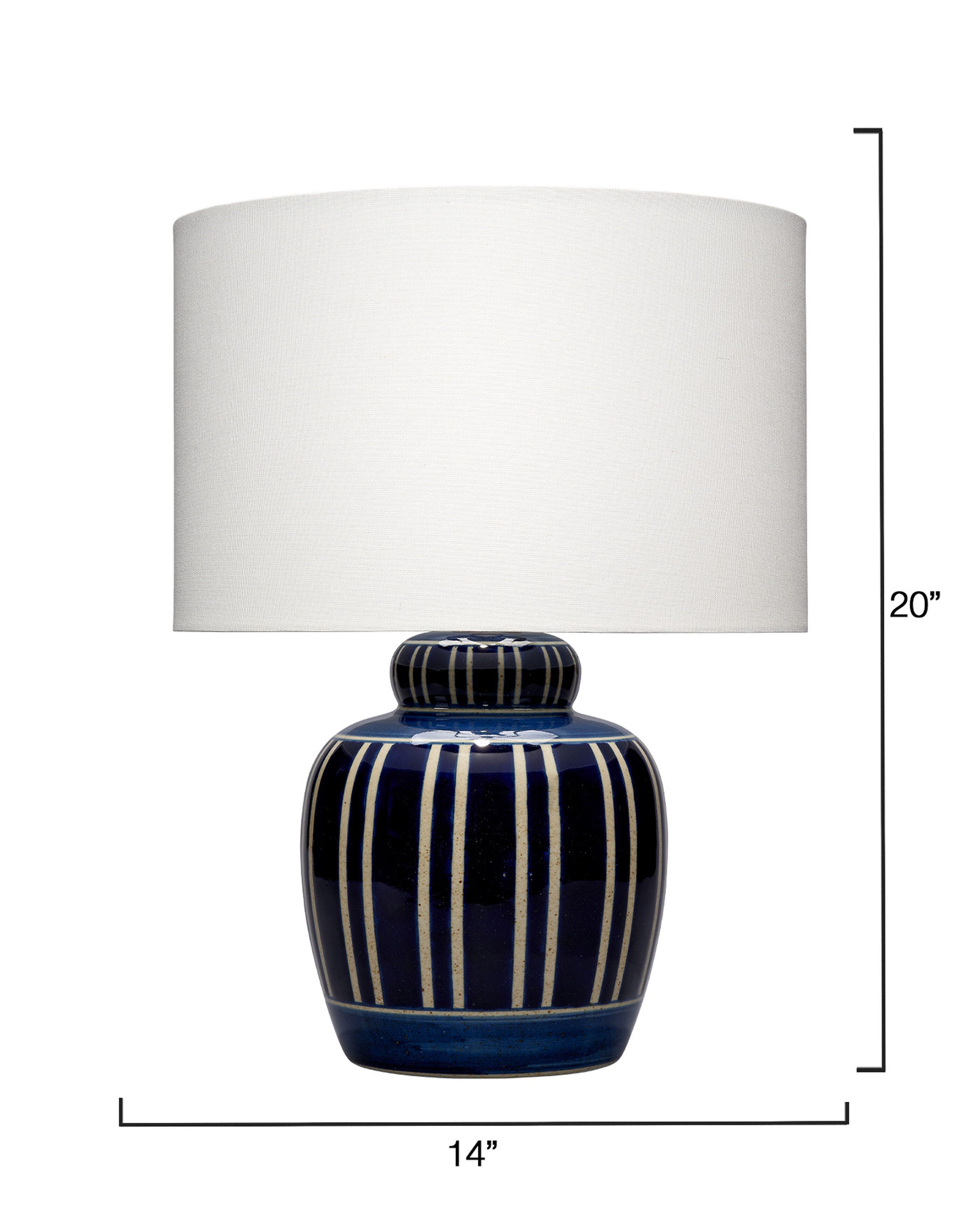 Relaxed Elegance Marion Table Lamp, Navy Blue, large