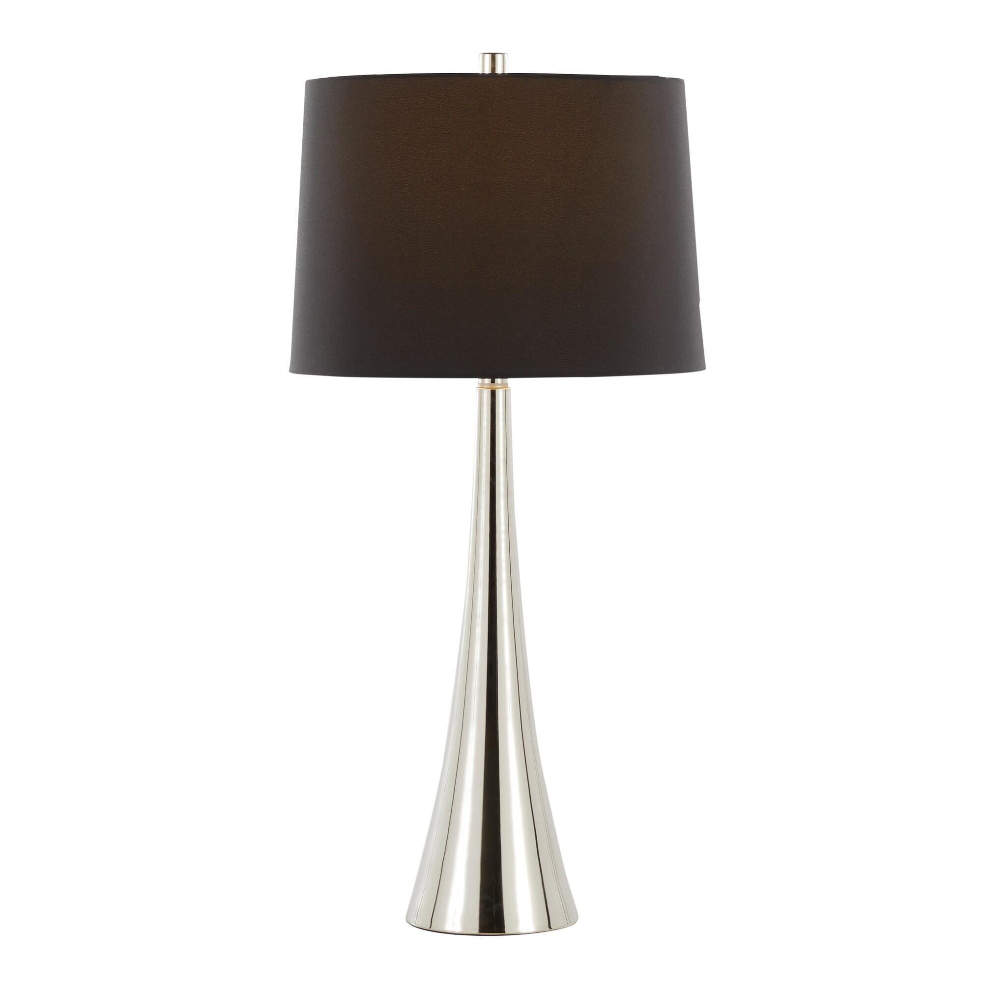 LumiSource Diana Table Lamp (Set of 2), Polished Nickel, large