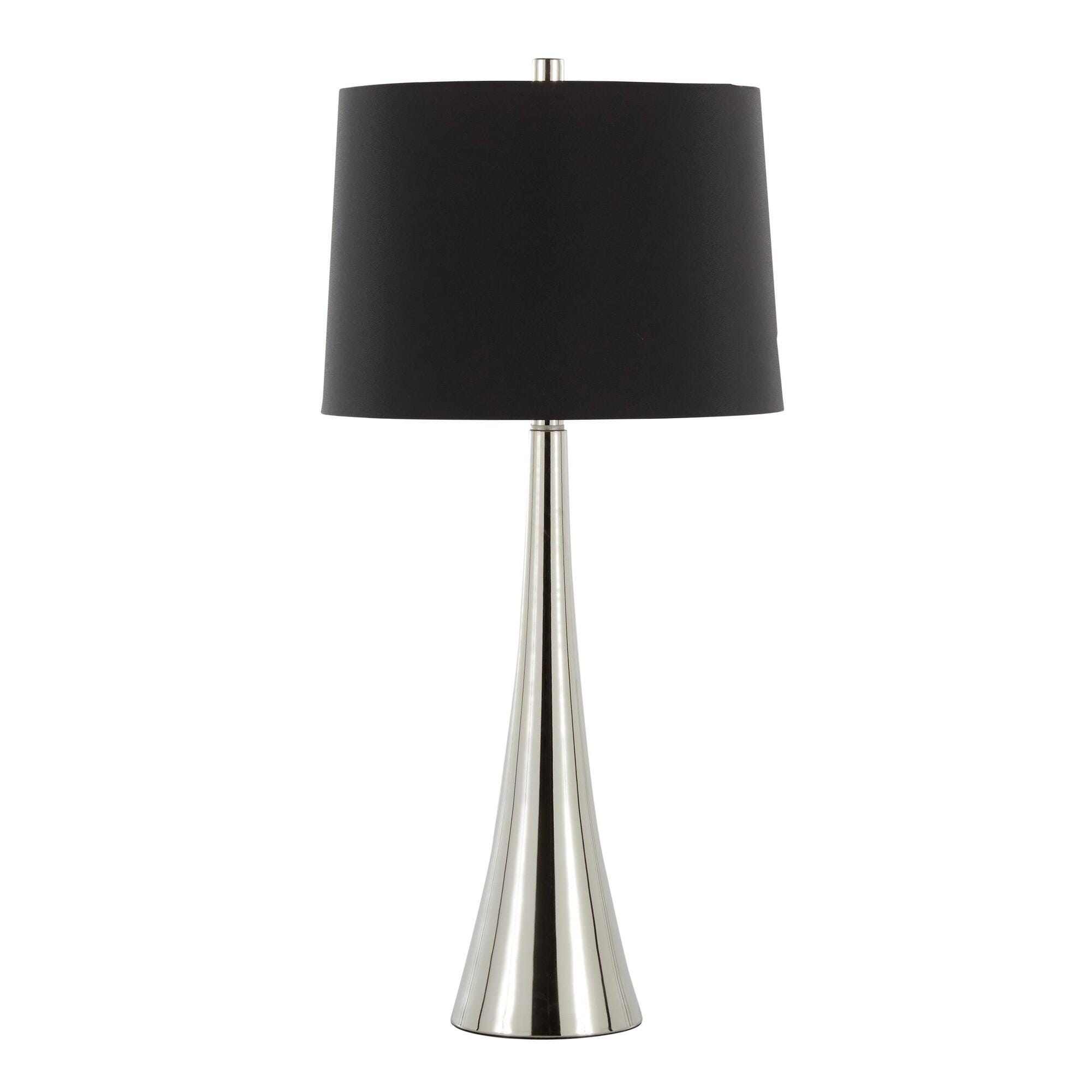 LumiSource Diana Table Lamp (Set of 2), Polished Nickel, large