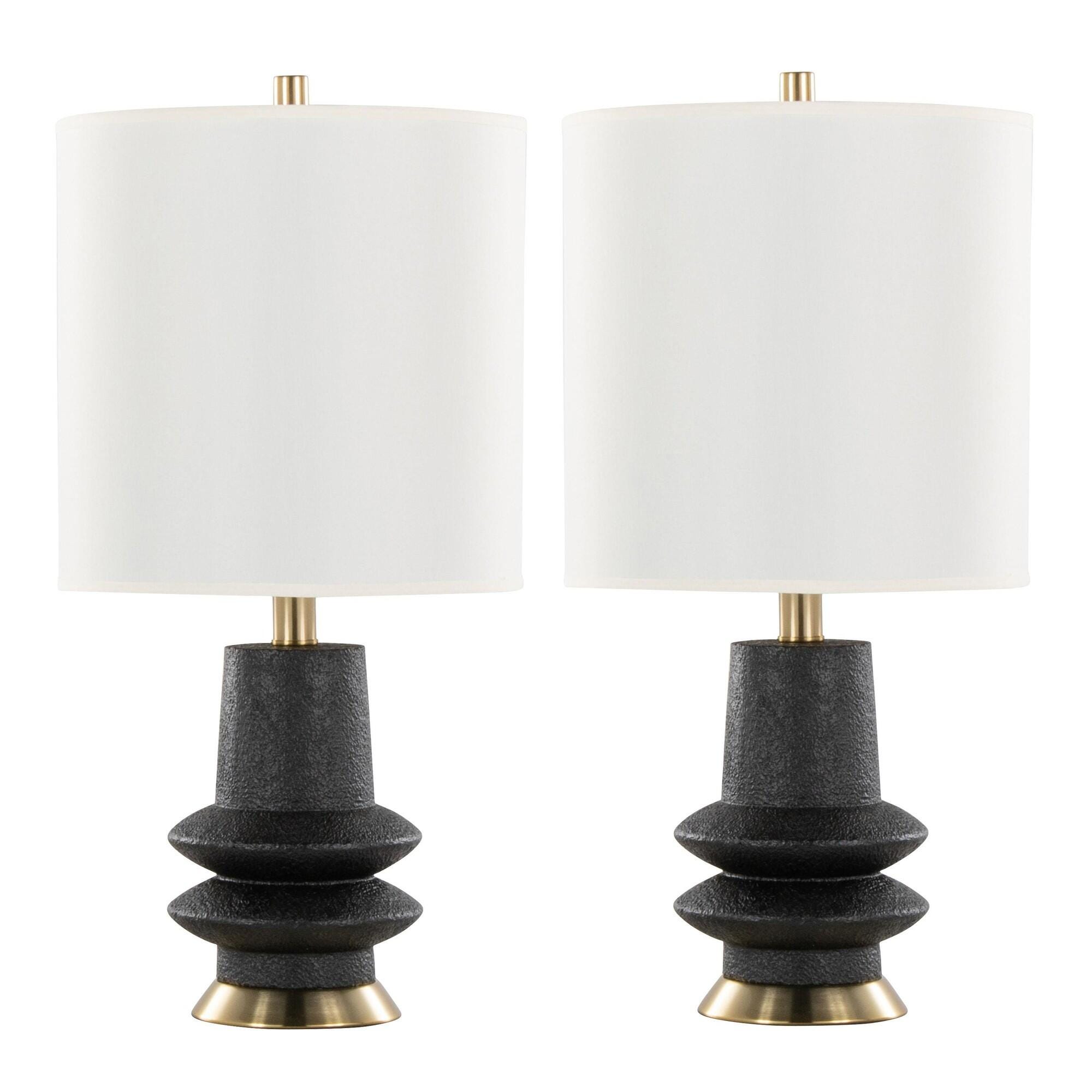 LumiSource Lloyd Table Lamp (Set of 2), Black, large