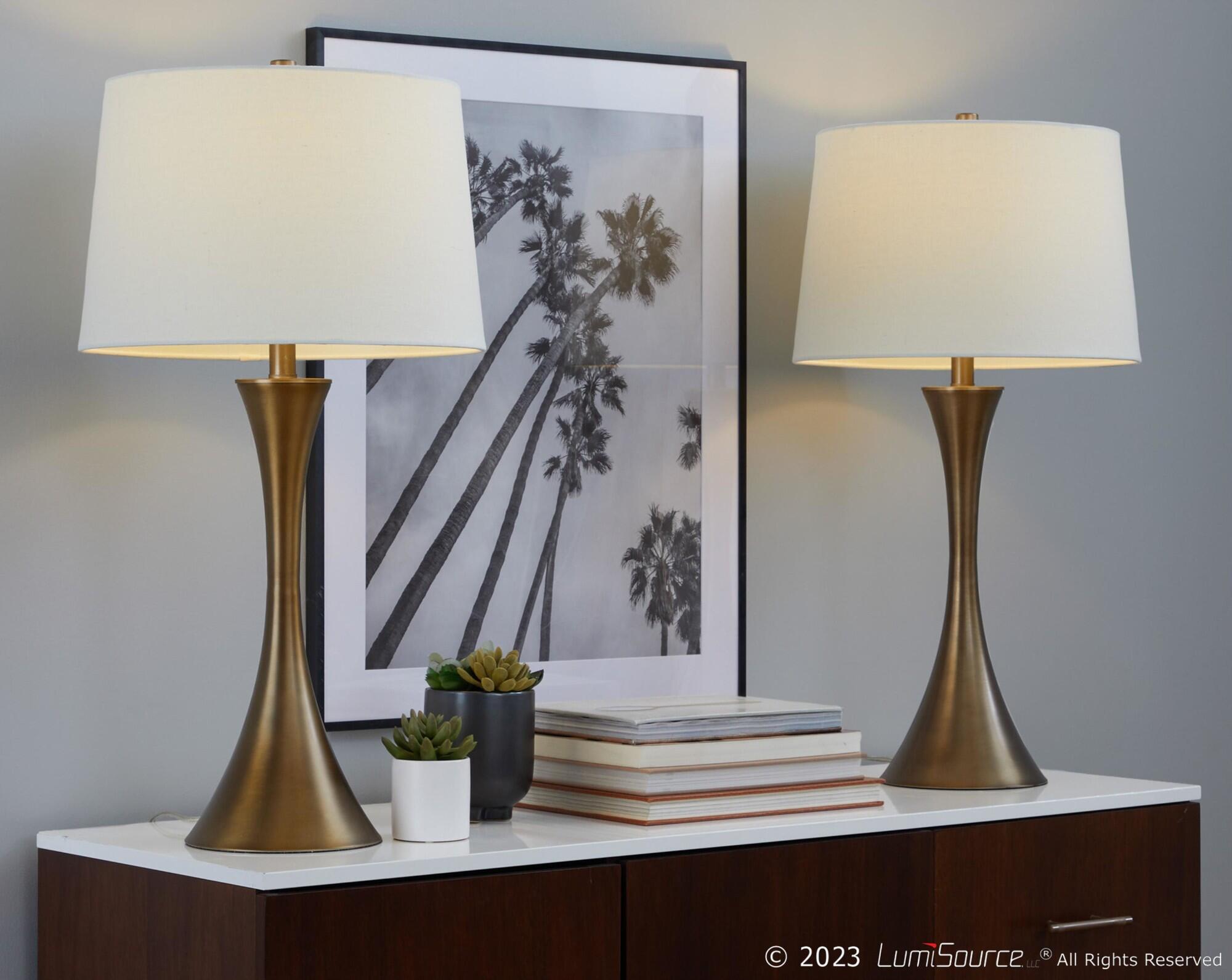 LumiSource Lenuxe Table Lamp (Set of 2), Golden Bronze, rollover