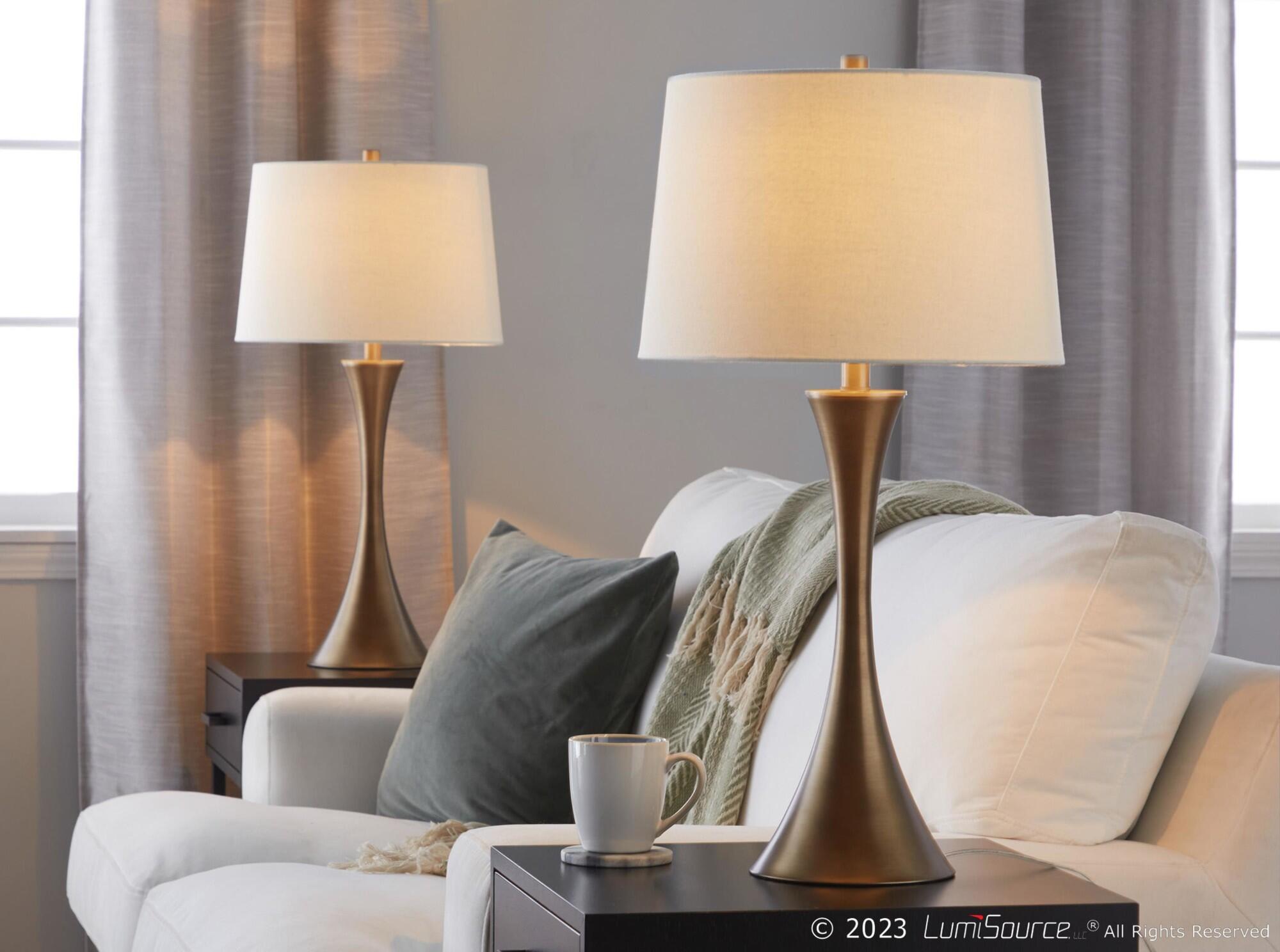 LumiSource Lenuxe Table Lamp (Set of 2), Golden Bronze, large