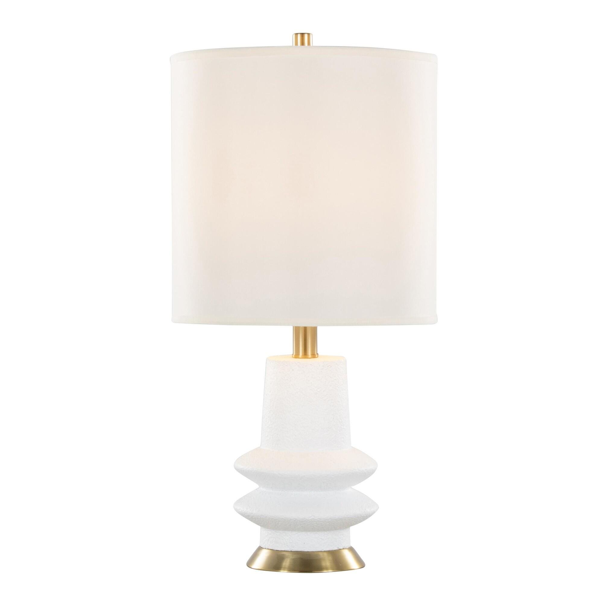 LumiSource Lloyd Table Lamp (Set of 2), White, large
