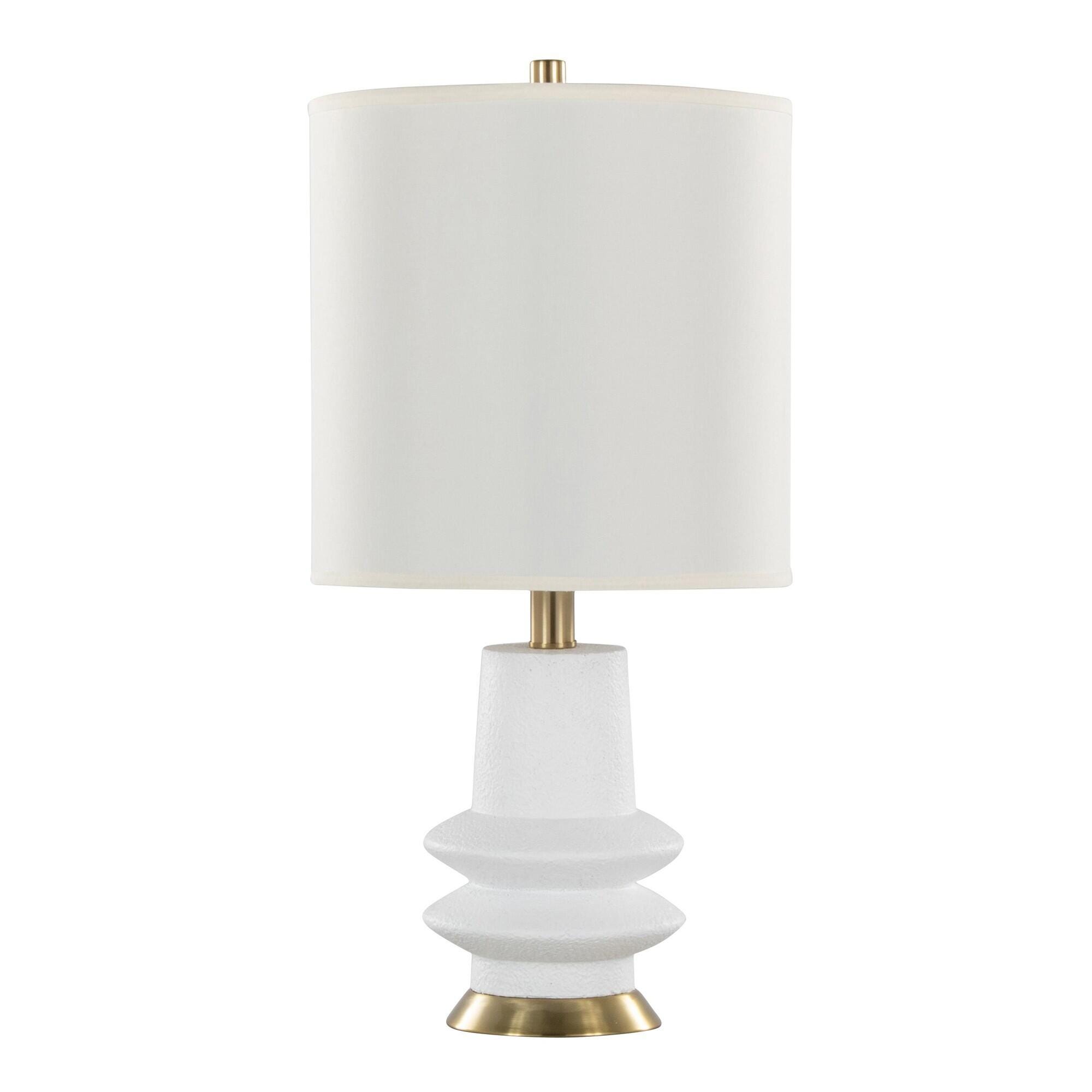 LumiSource Lloyd Table Lamp (Set of 2), White, large