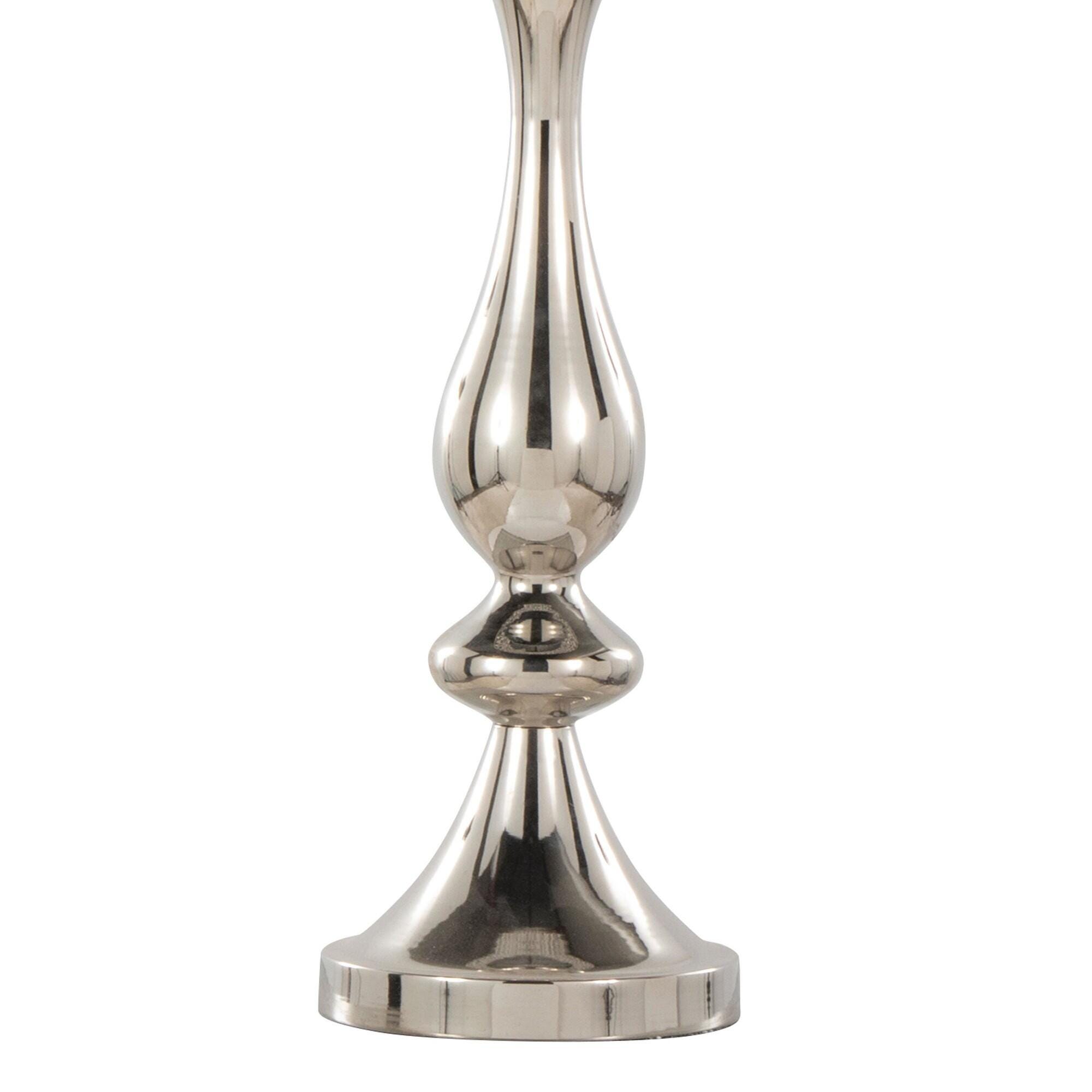 LumiSource Topaz Table Lamp, Silver/Clear, large