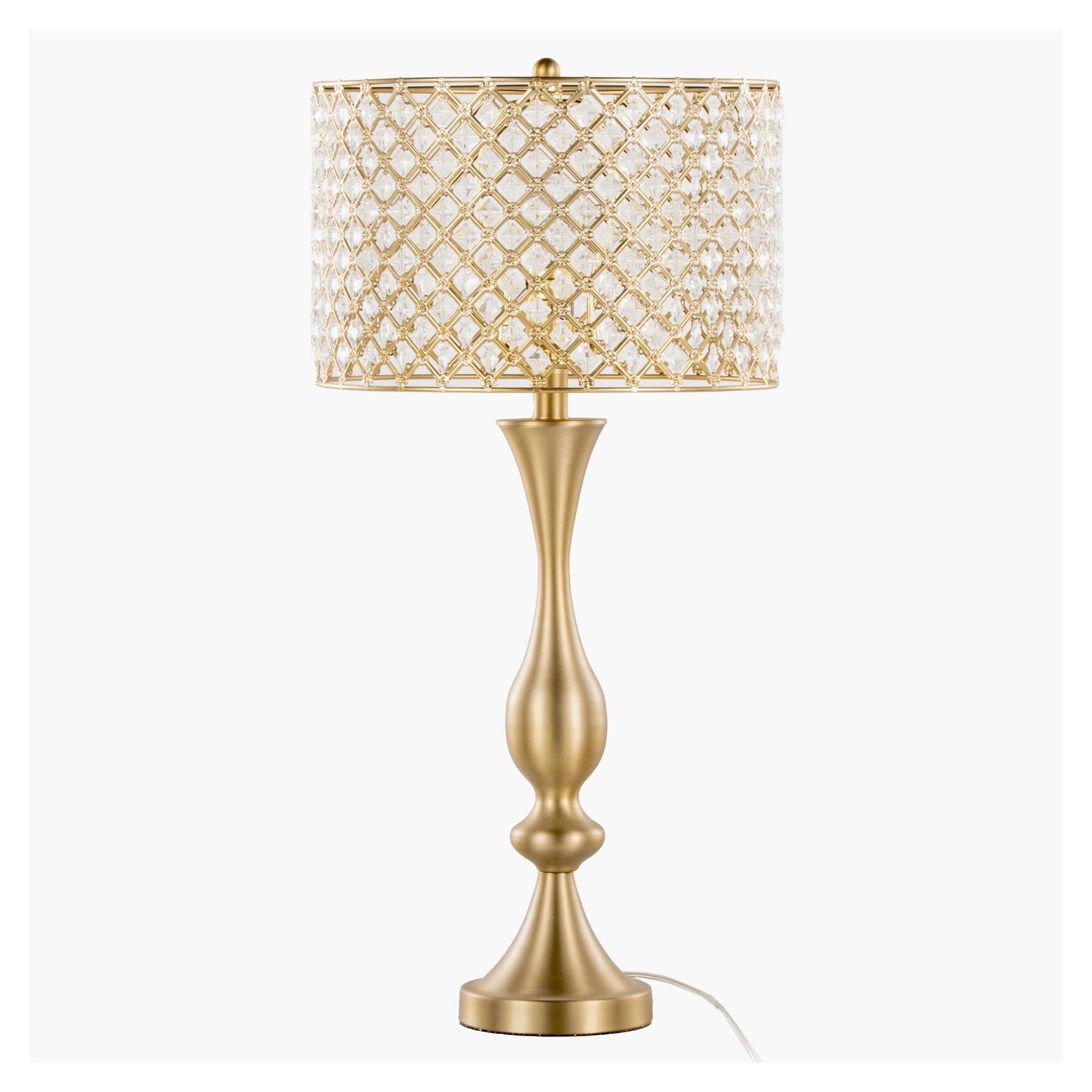 LumiSource Topaz Table Lamp, Ivory/Black, large