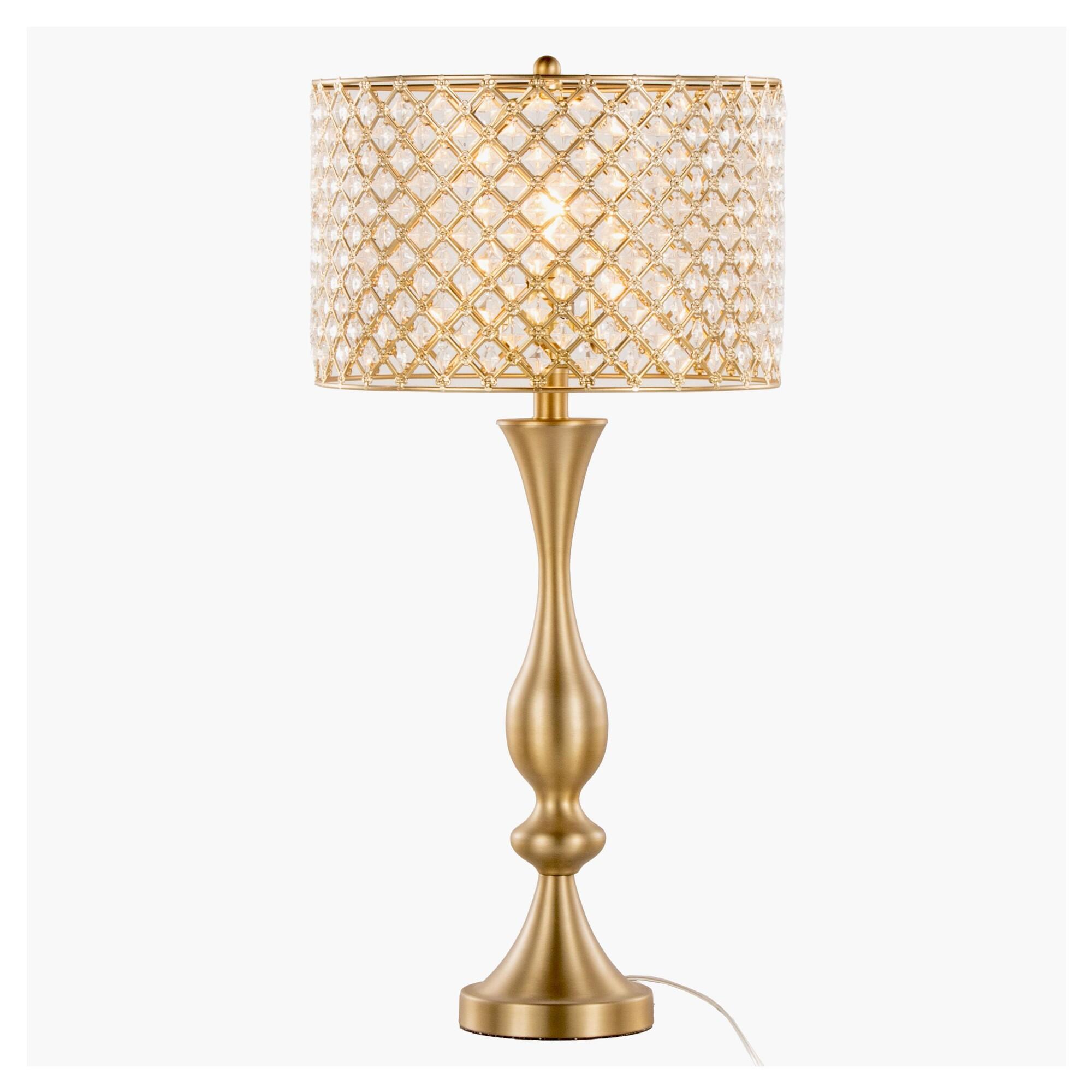LumiSource Topaz Table Lamp, Ivory/Black, large