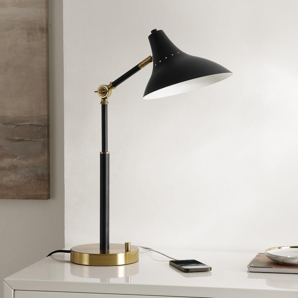 Safavieh Author Table Lamp With USB Port, , rollover