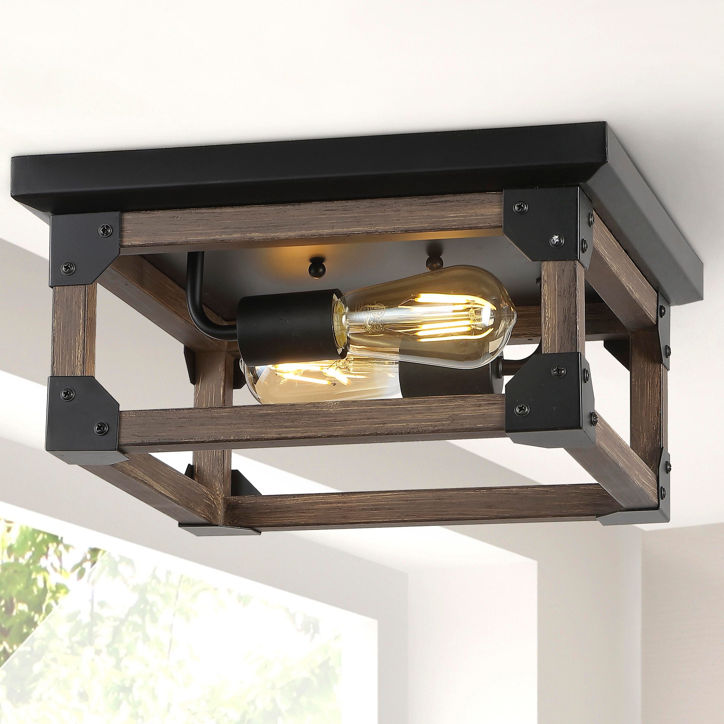 Jonathan Y 2-Light LED Flush Mount, , large
