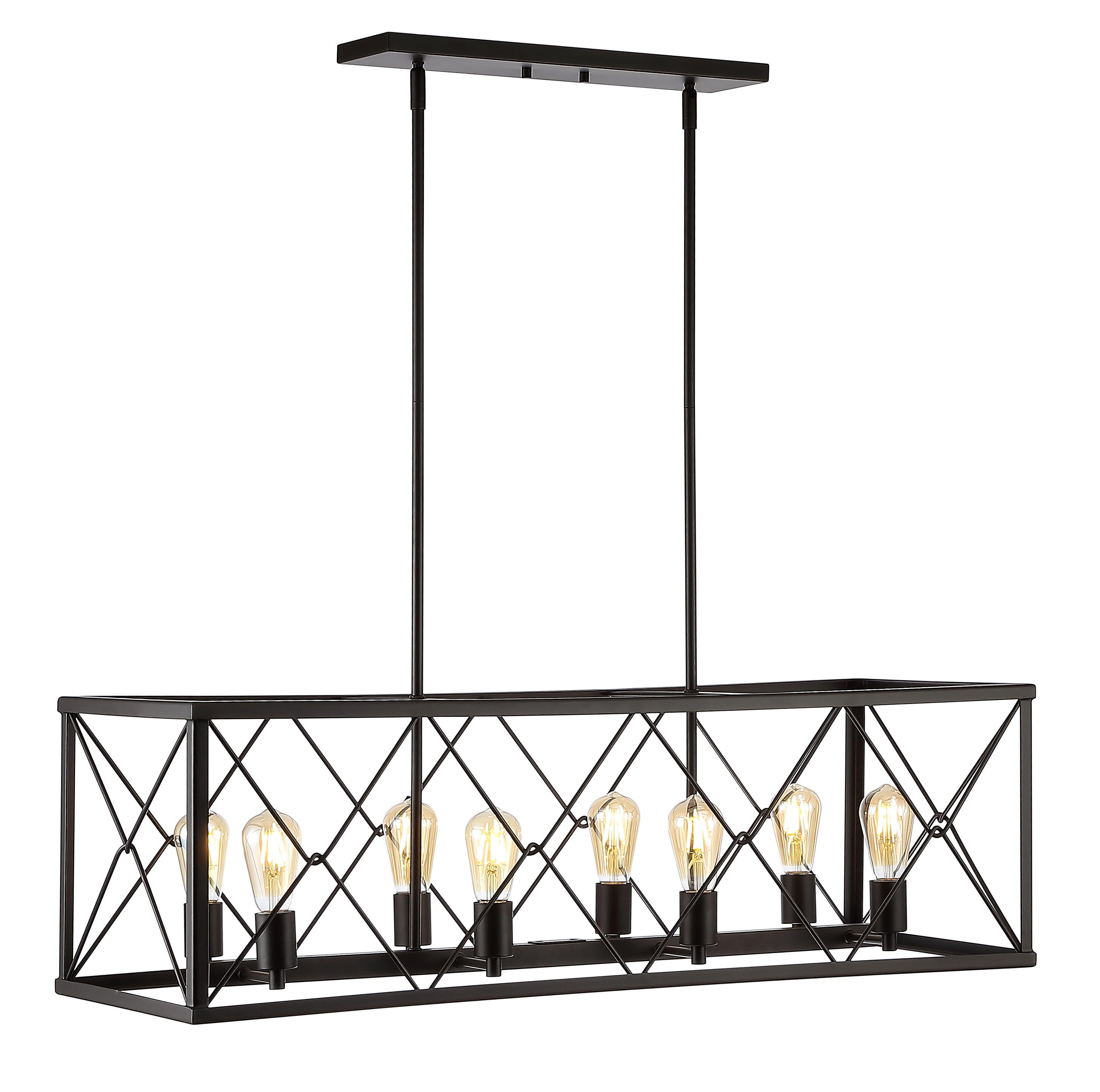 Jonathan Y 8-Light Adjustable LED Pendant, , large