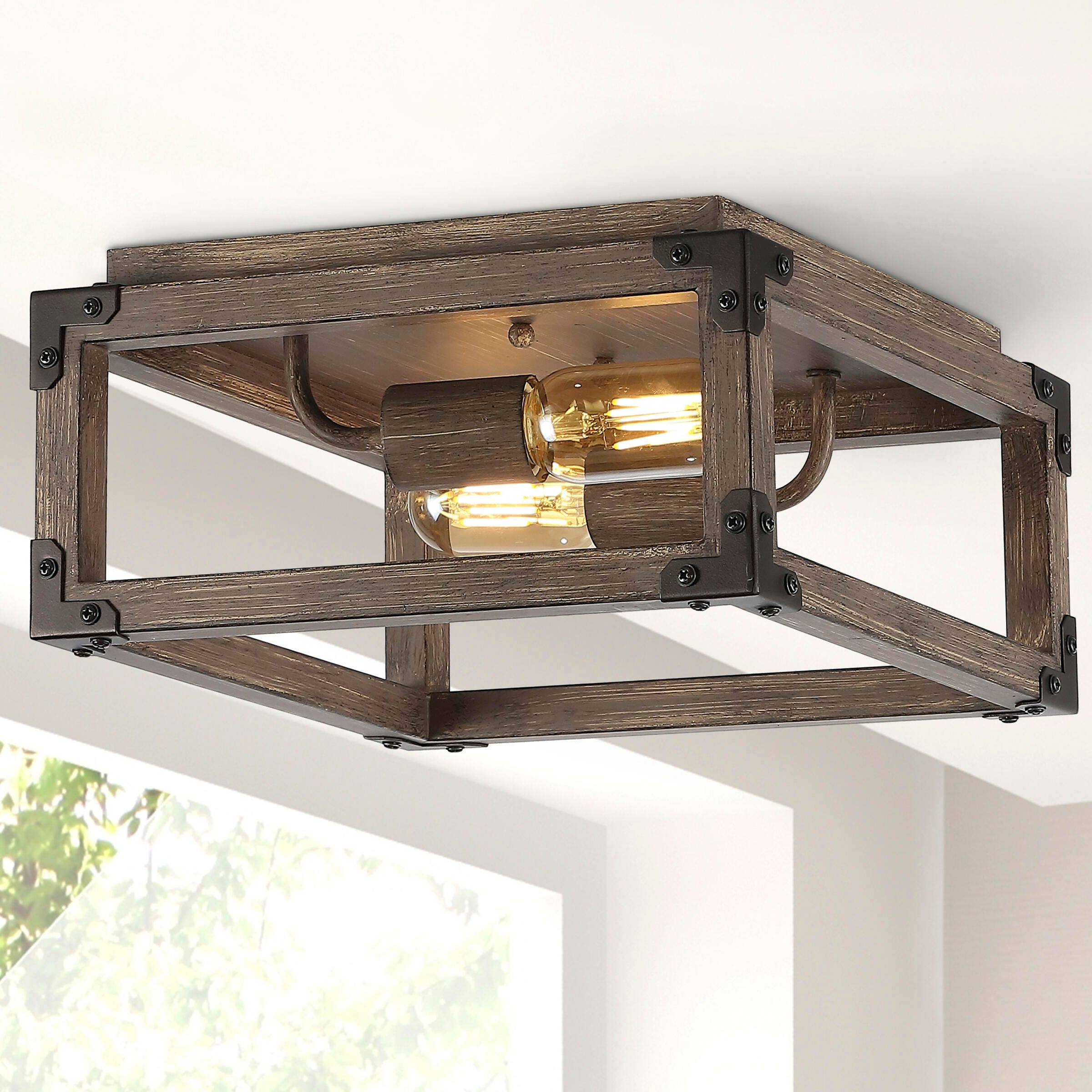 Jonathan Y 2-Light LED Flush Mount, , large