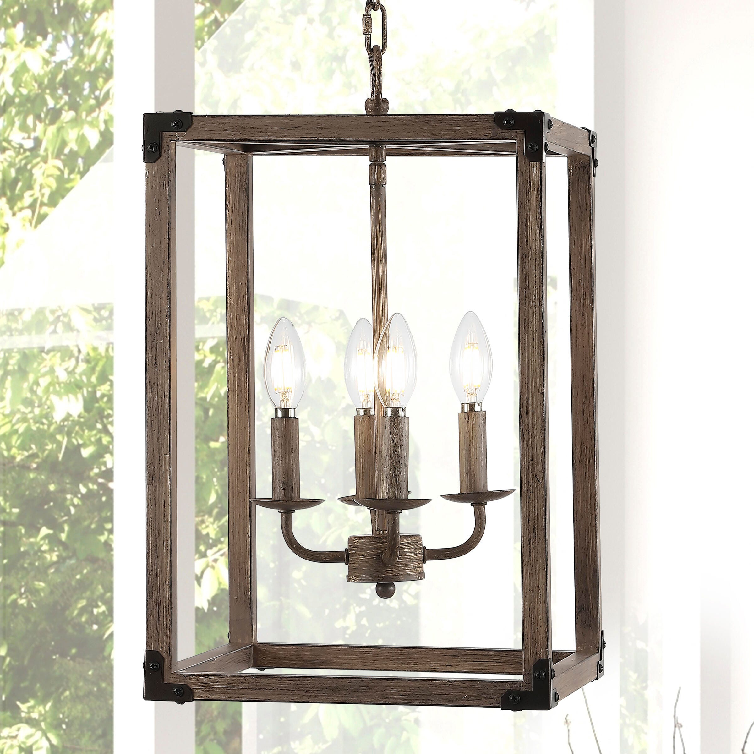 Jonathan Y 4-Light Adjustable LED Pendant, , large