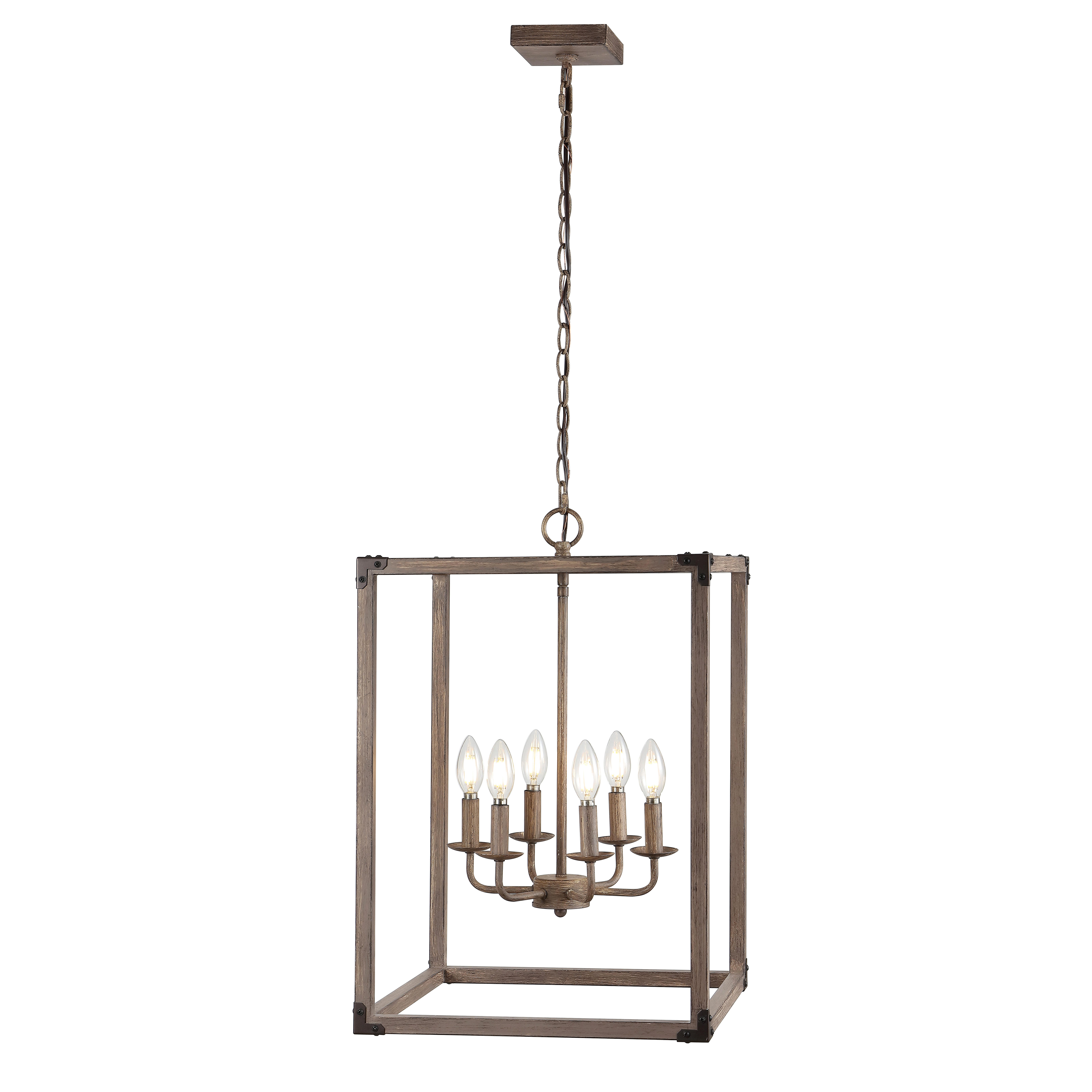 Jonathan Y 6-Light Adjustable LED Pendant, , large