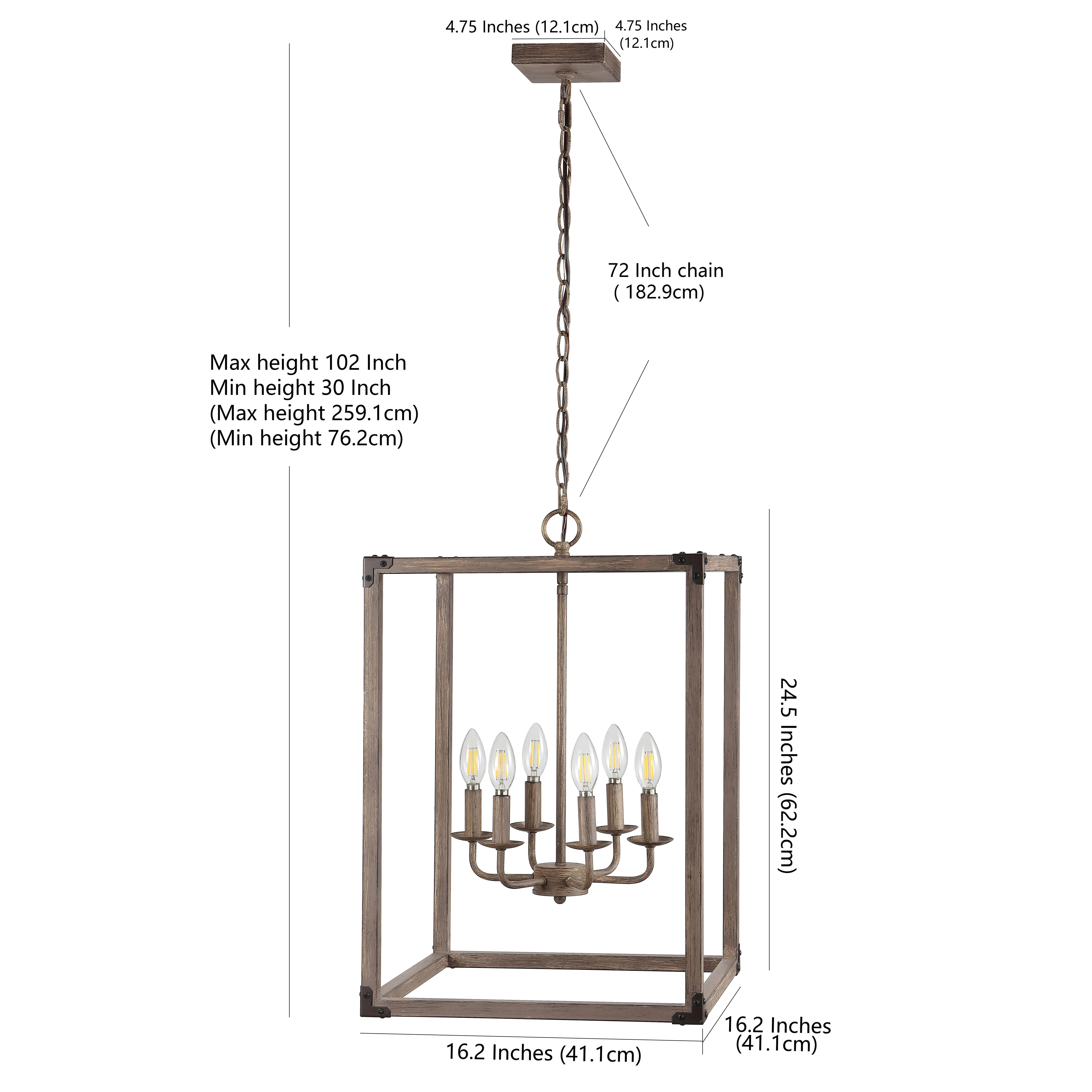 Jonathan Y 6-Light Adjustable LED Pendant, , large
