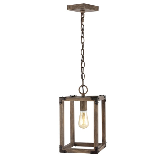 Jonathan Y Adjustable LED Pendant, Brown