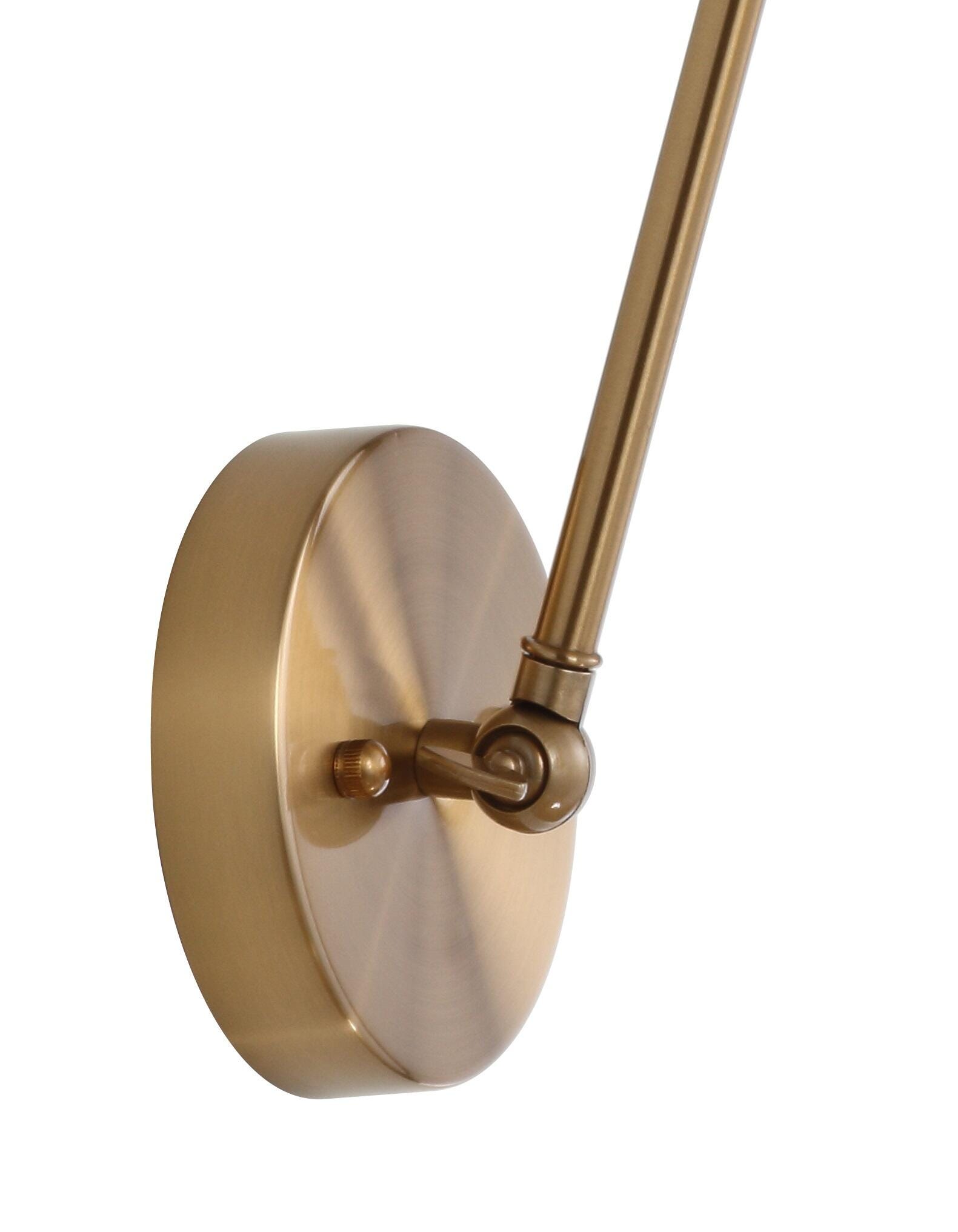 Jonathan Y Adjustable Arm LED Wall Sconce, Gold, large