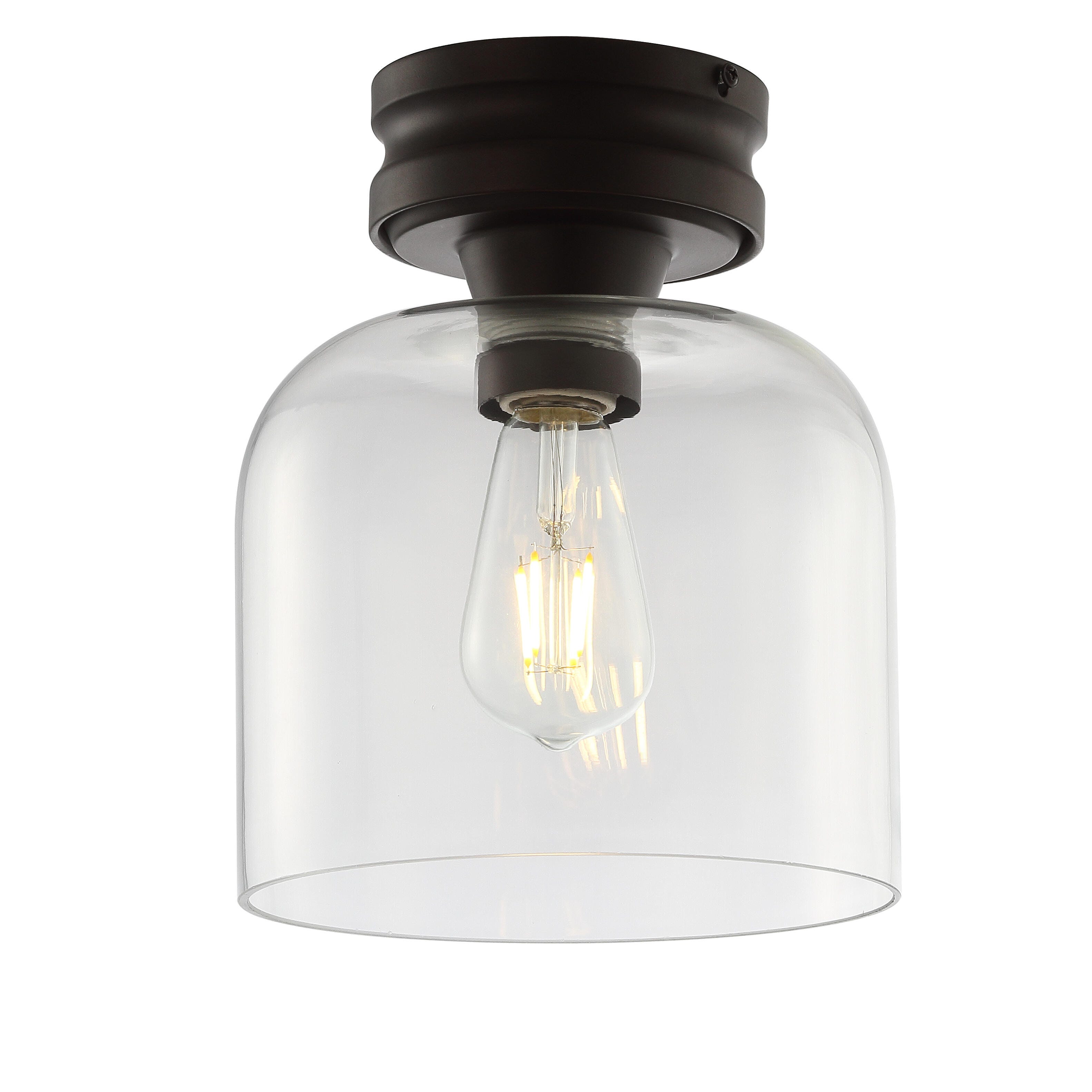 Jonathan Y Domenic 8" LED Flush Mount Light, , large