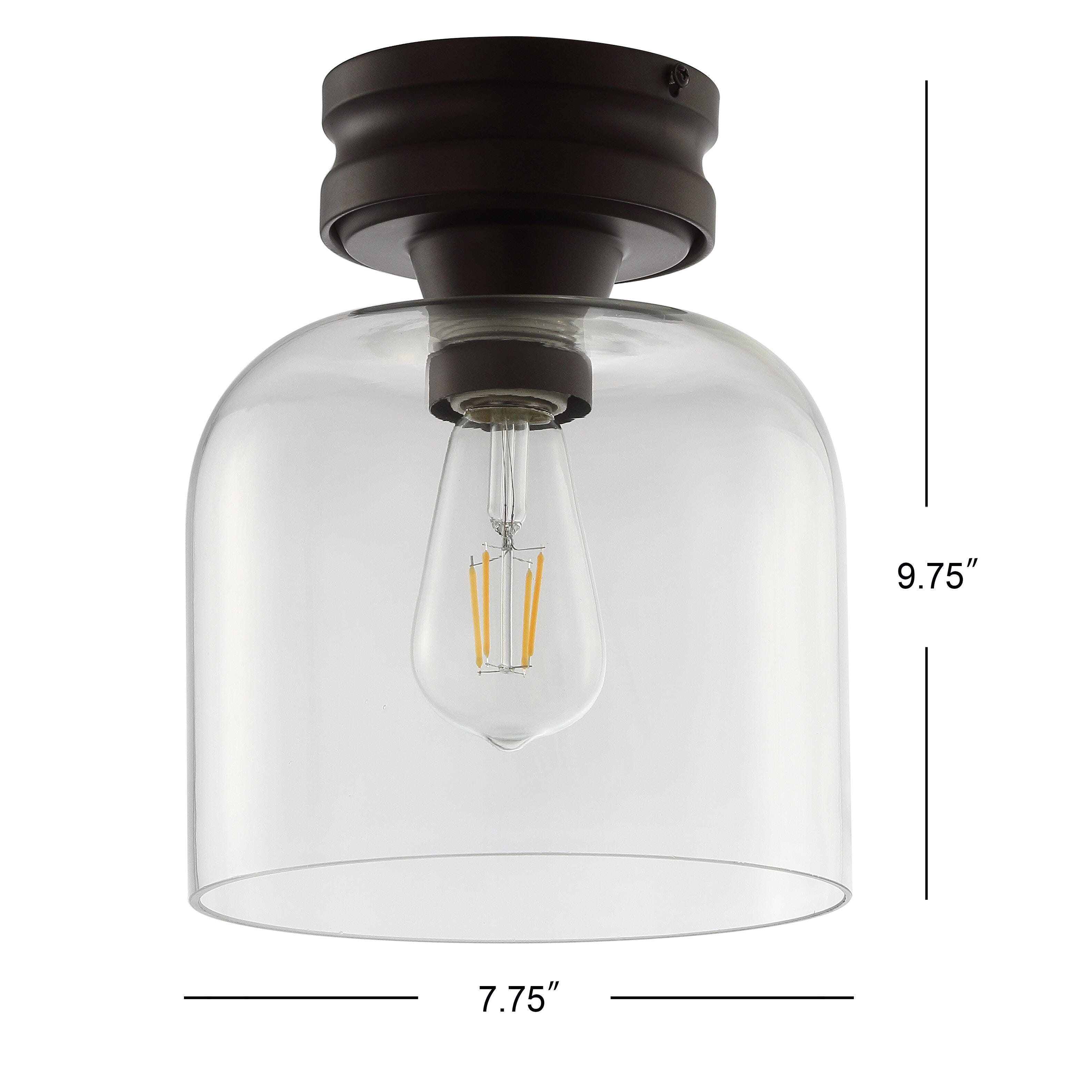 Jonathan Y Domenic 8" LED Flush Mount Light, , large