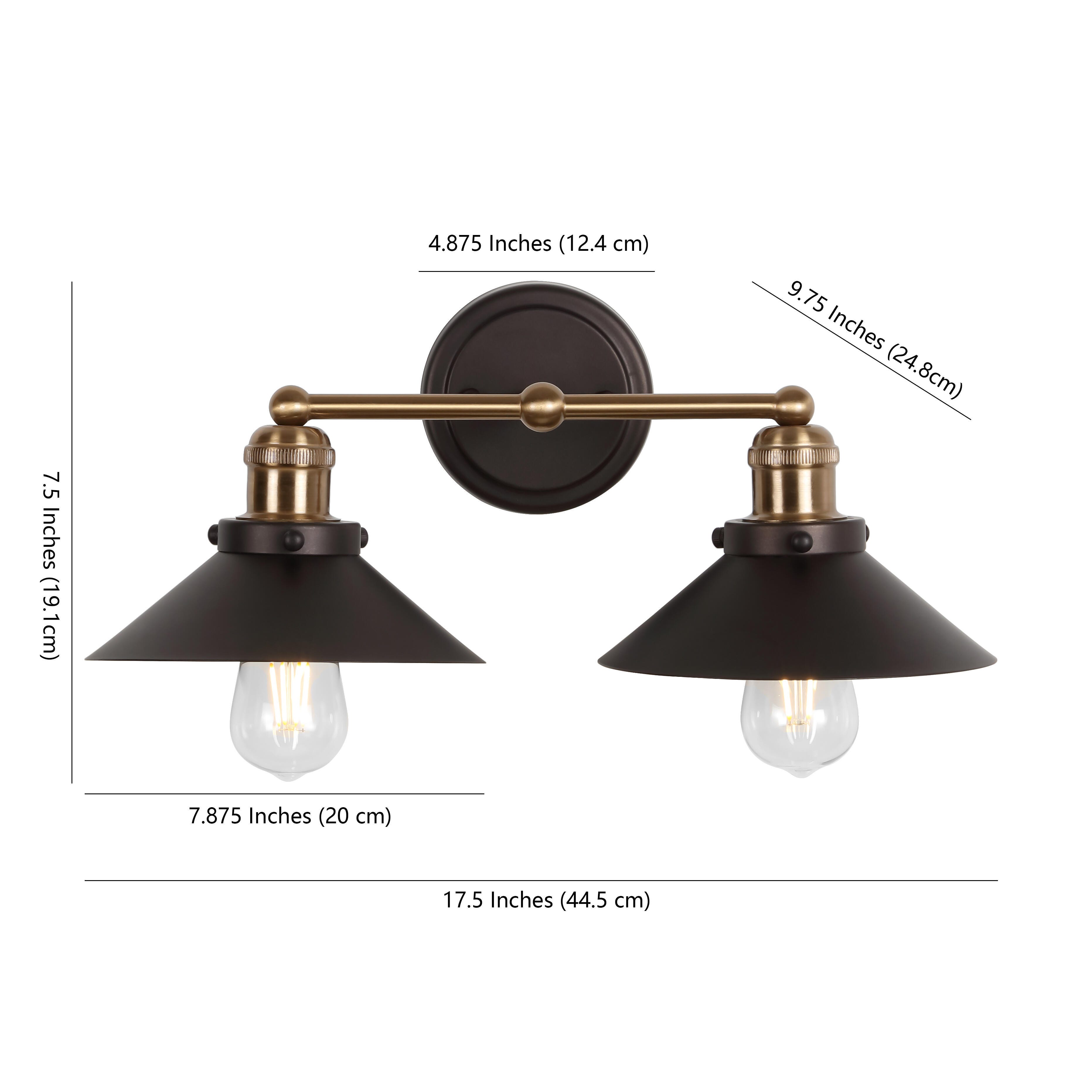 Jonathan Y July 17" 2-light Sconce, Bronze, large