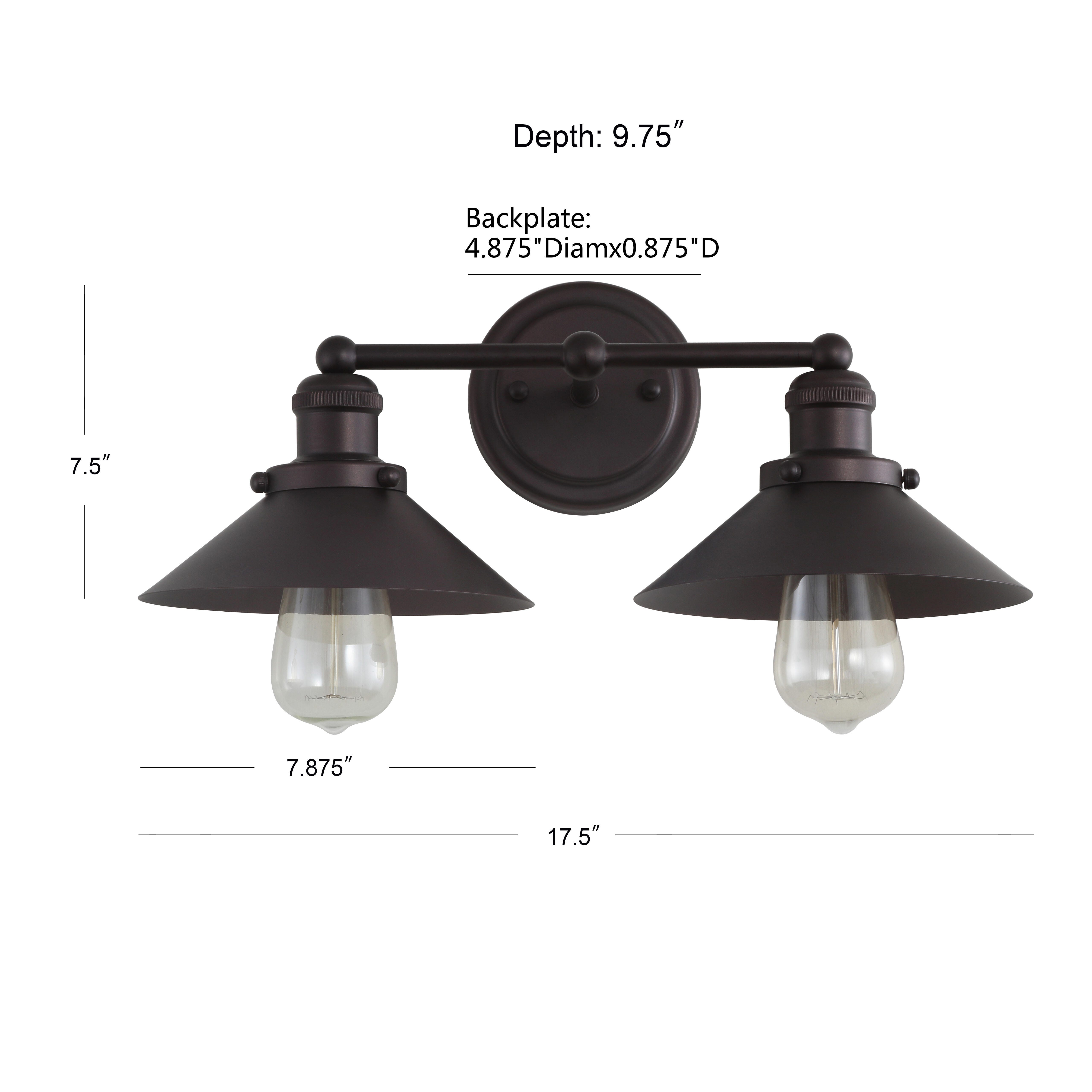 Jonathan Y July 2-Light Sconce, Bronze, large