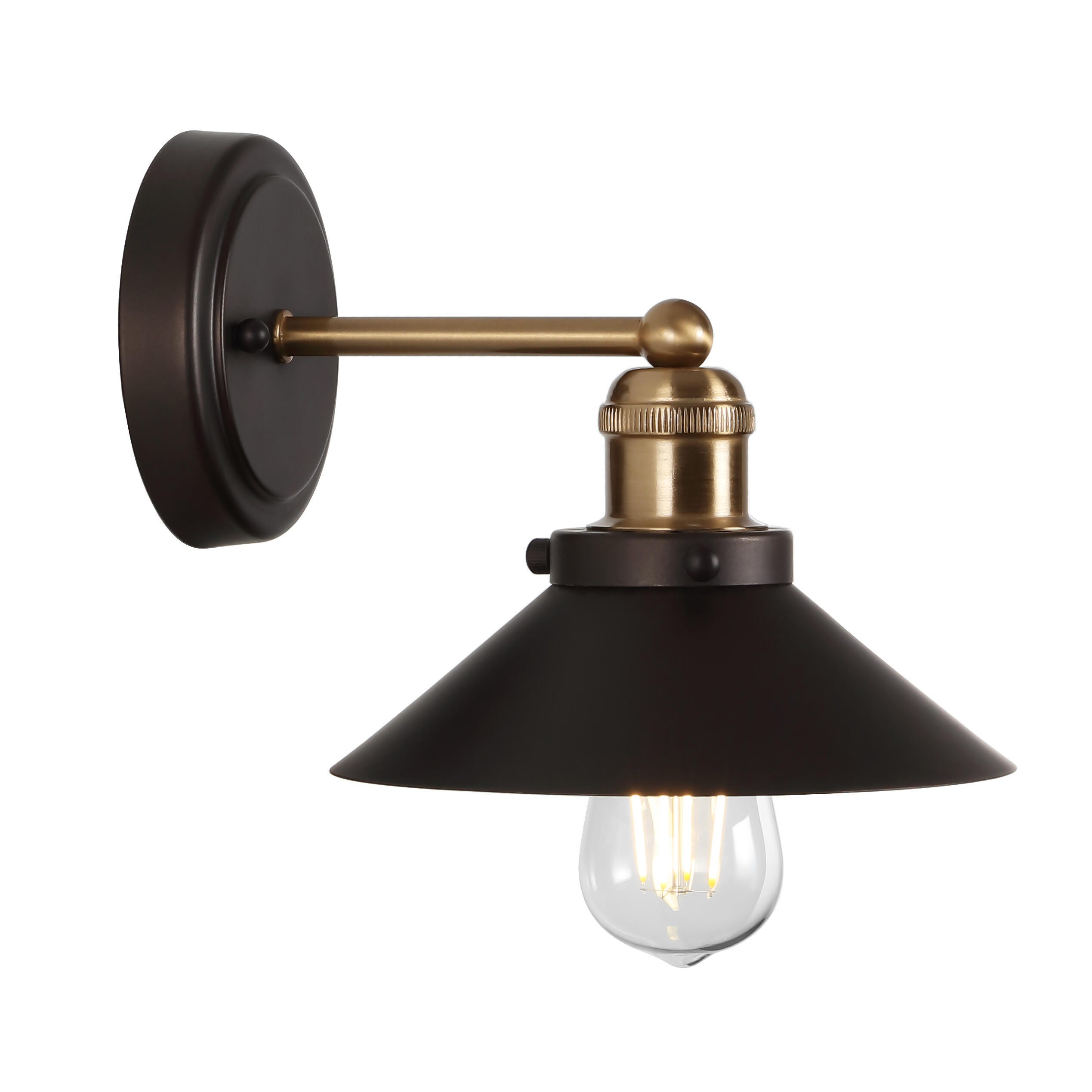 Jonathan Y July 8" Shade Sconce, Bronze, large
