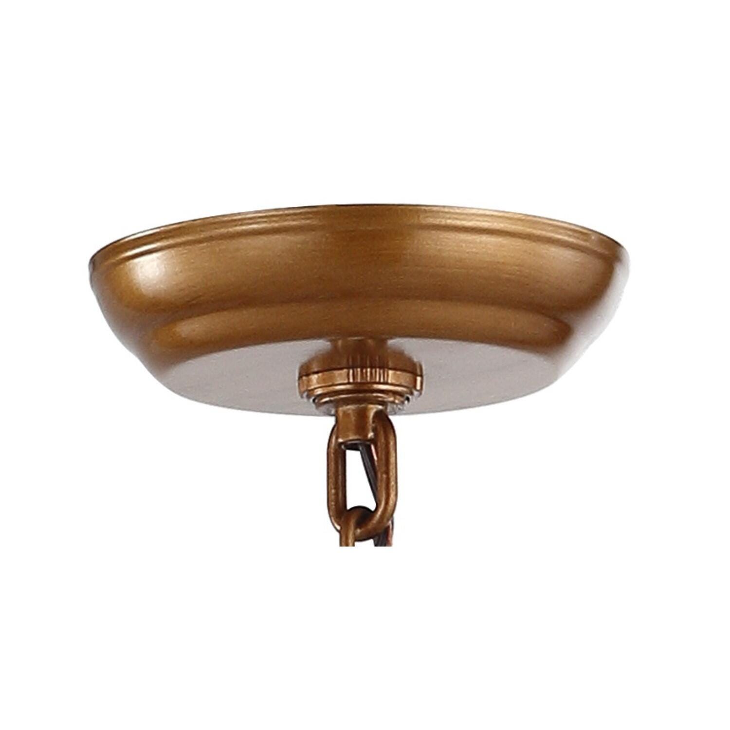 Jonathan Y Pagoda 4-Bulb LED Pendant Light, Antique Gold, large