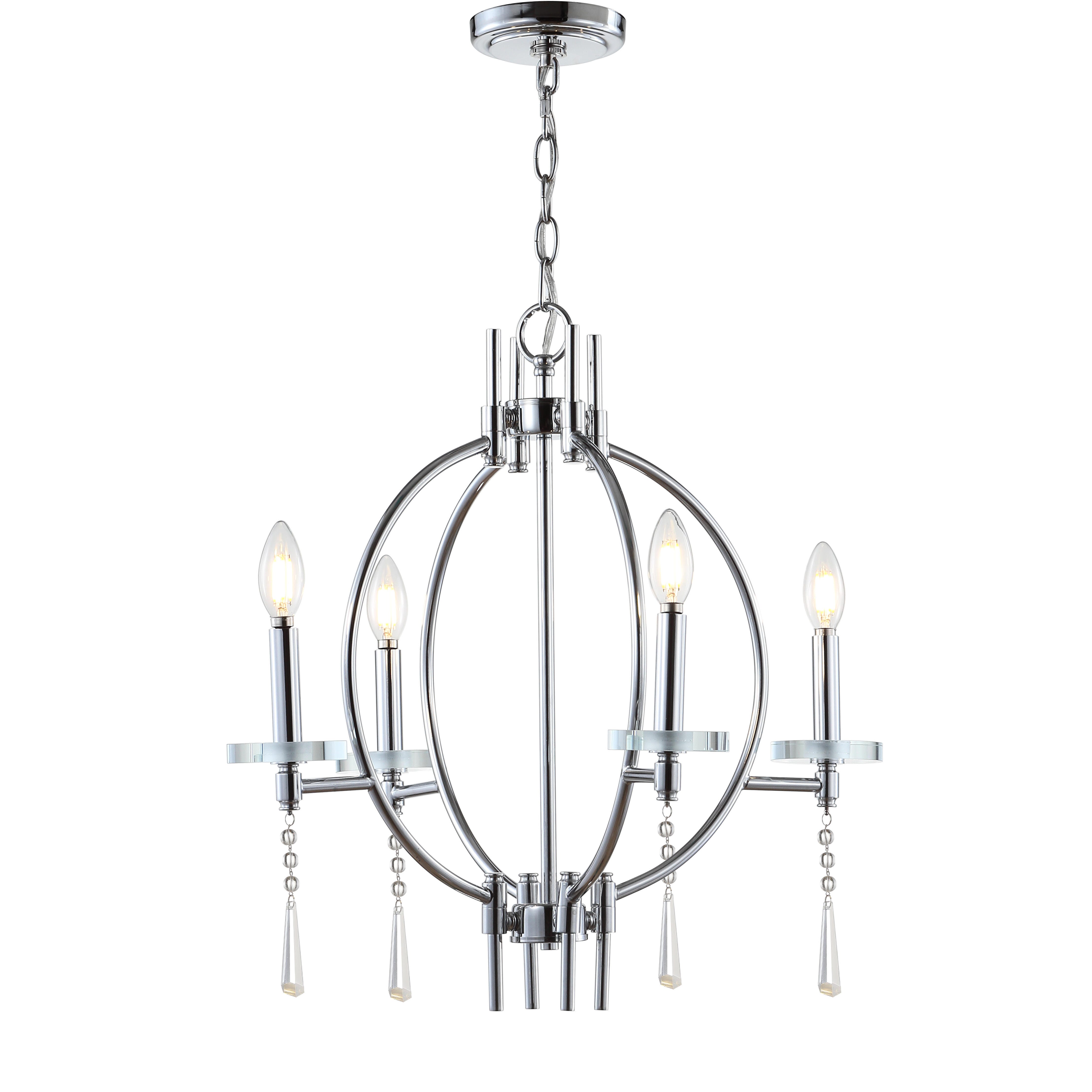Jonathan Y 4-Light Chandelier, , large
