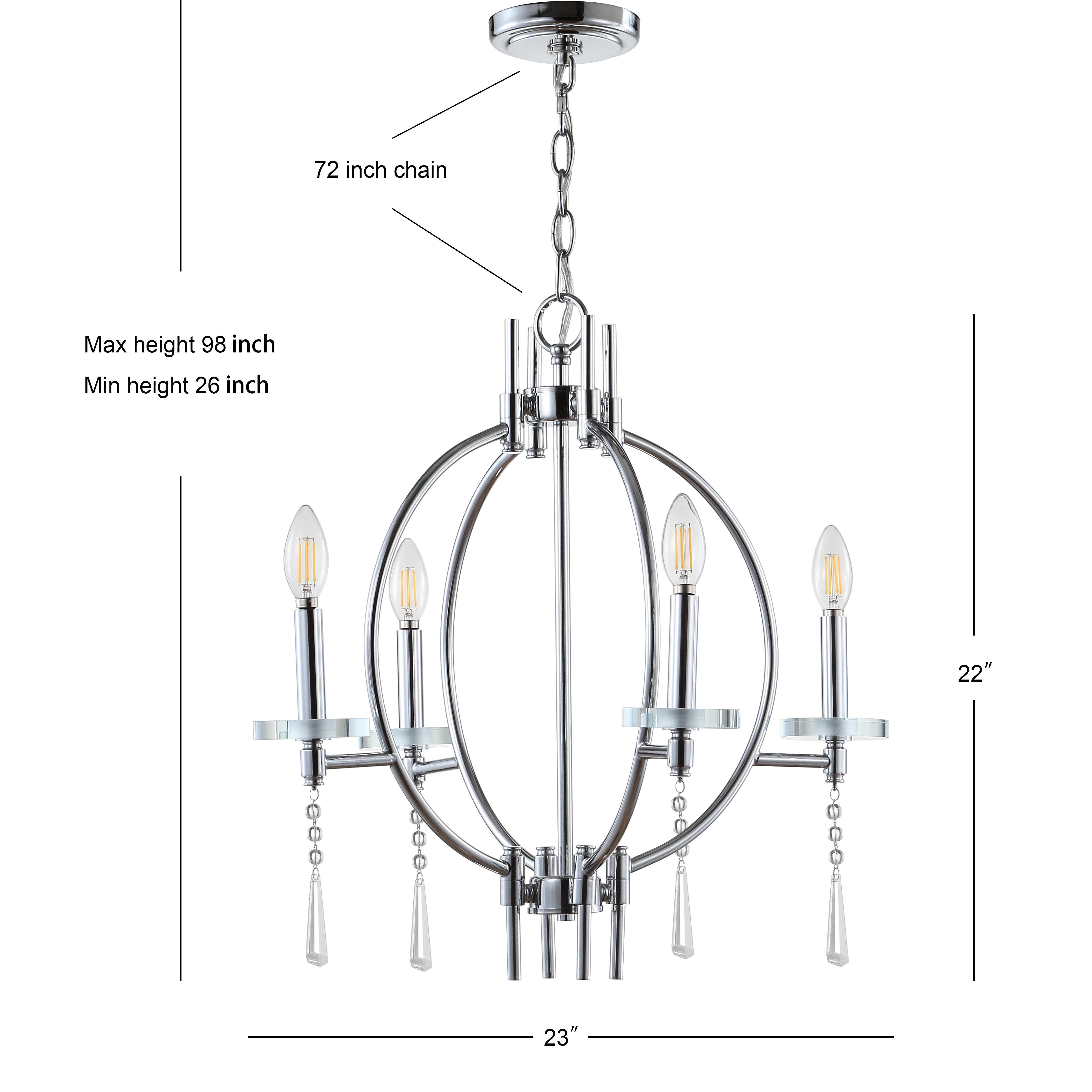 Jonathan Y 4-Light Chandelier, , large