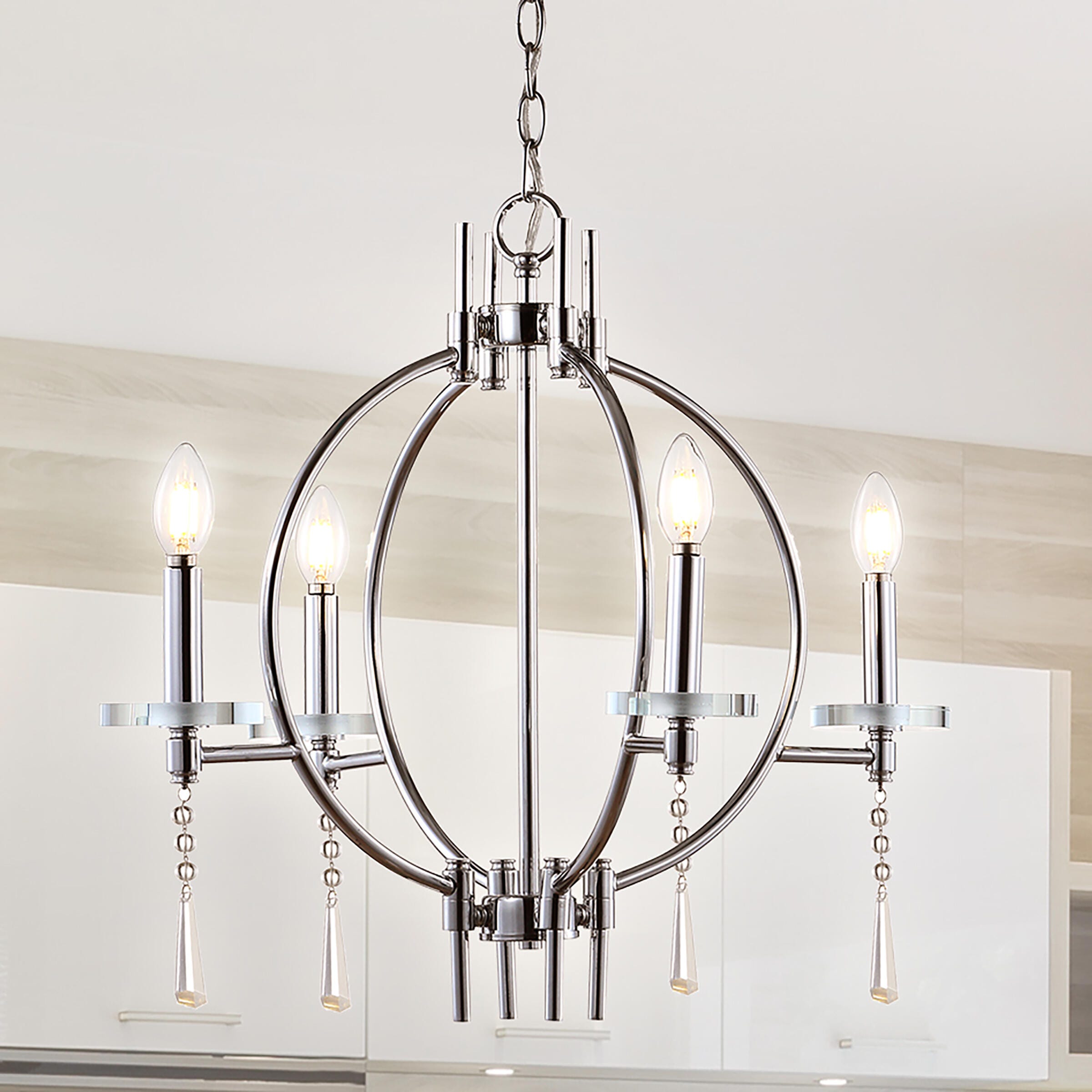 Jonathan Y 4-Light Chandelier, , large