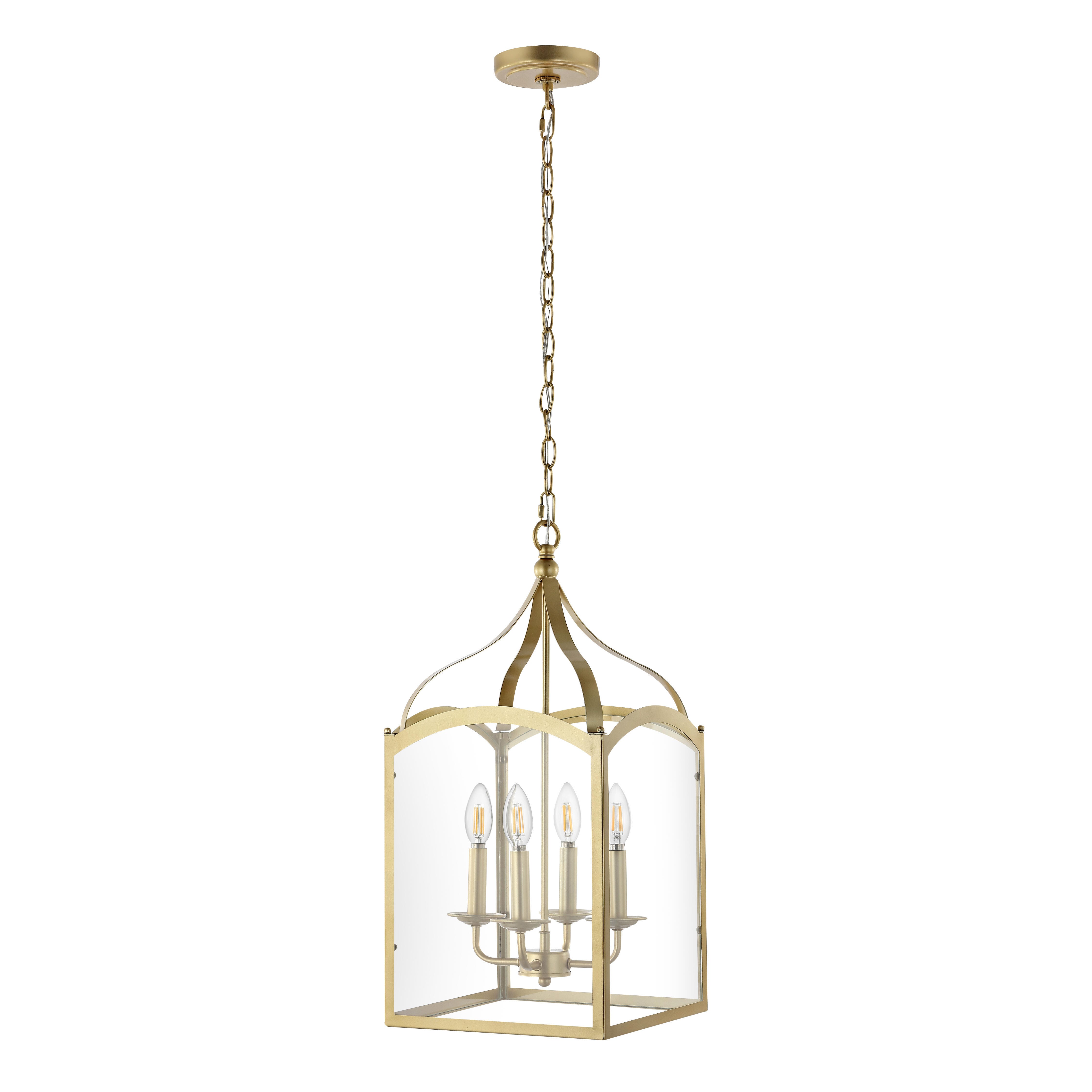 Jonathan Y 4-bulb Pendant Light, Gold, large