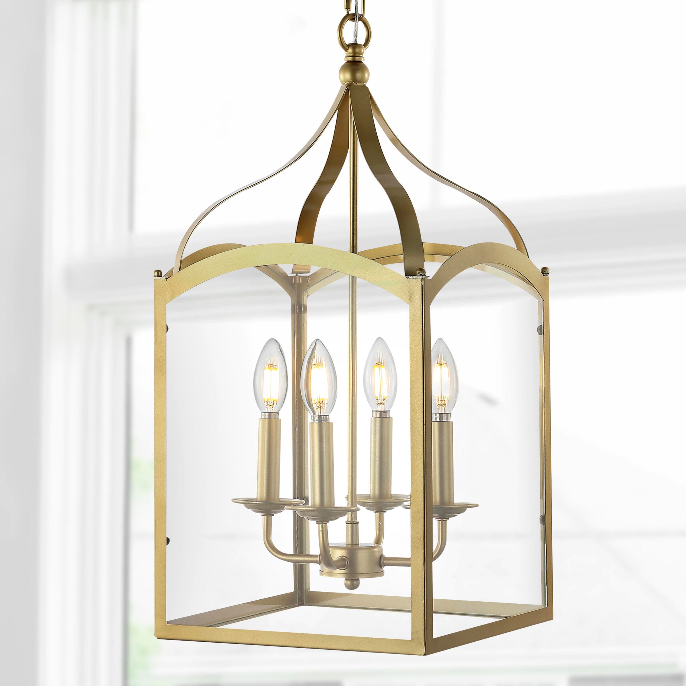 Jonathan Y 4-bulb Pendant Light, Gold, large