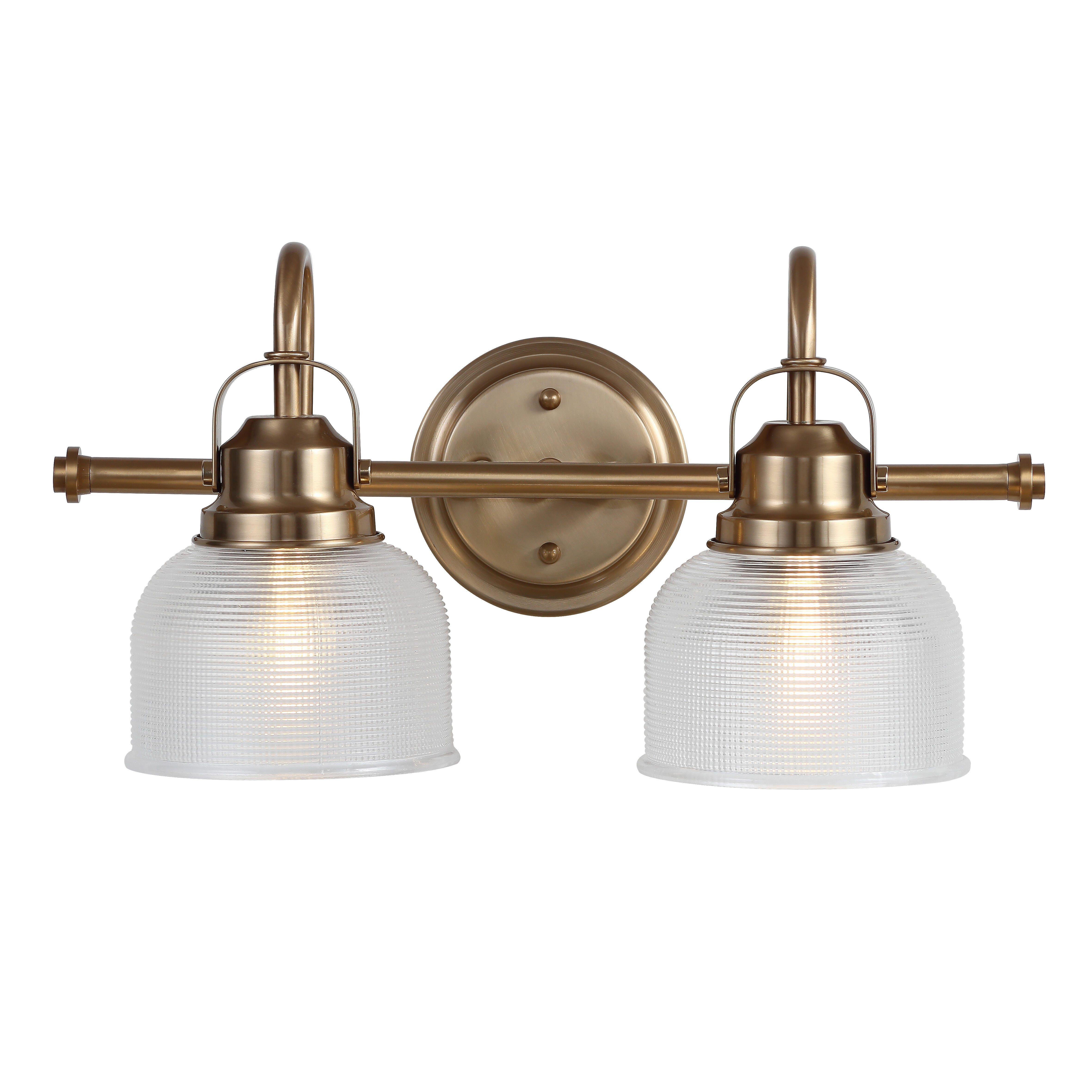 Jonathan Y 2-Light Round Sconce, Brass/Gold, large