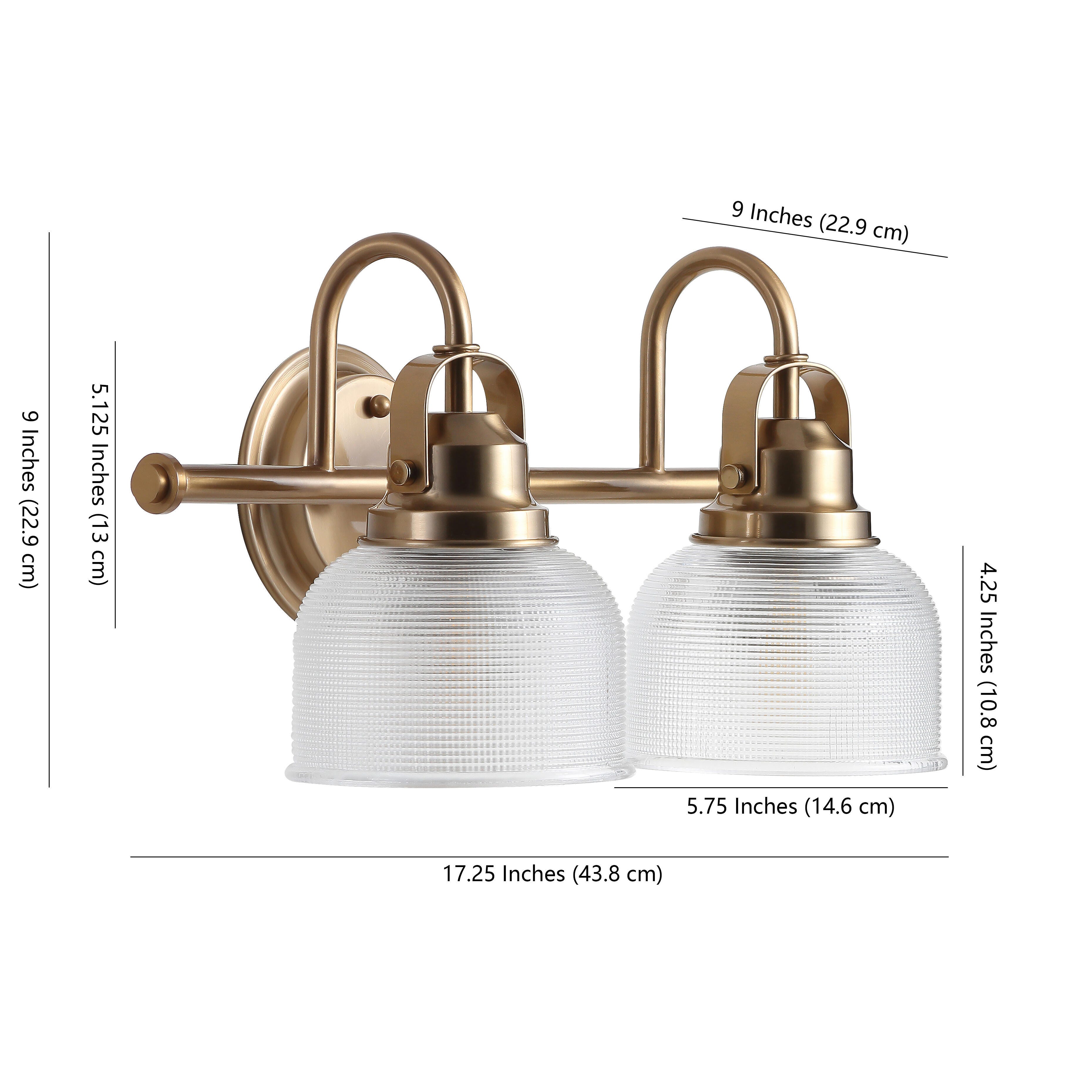 Jonathan Y 2-Light Round Sconce, Brass/Gold, large