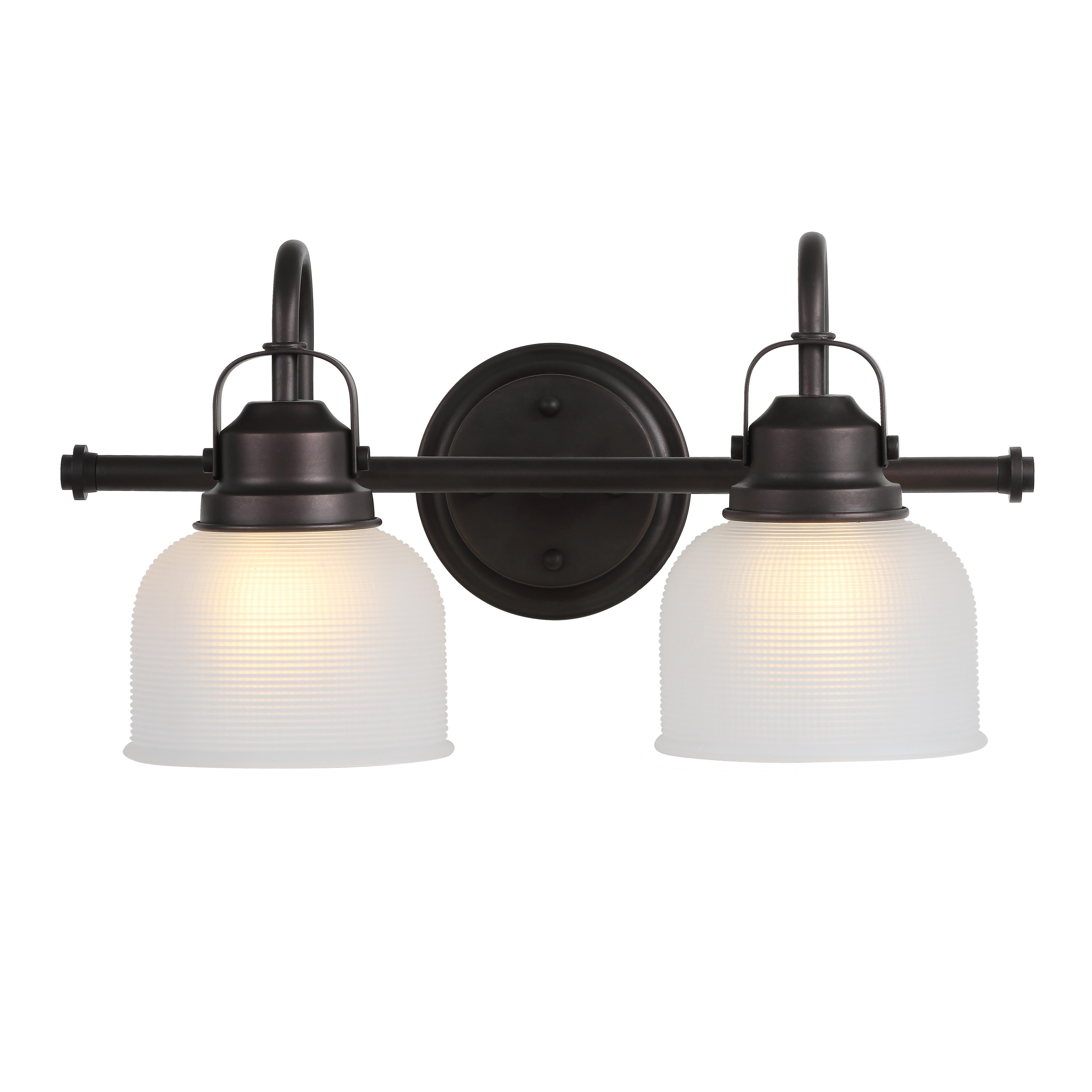 Jonathan Y 2-Light Round Sconce, Rubbed Bronze, large