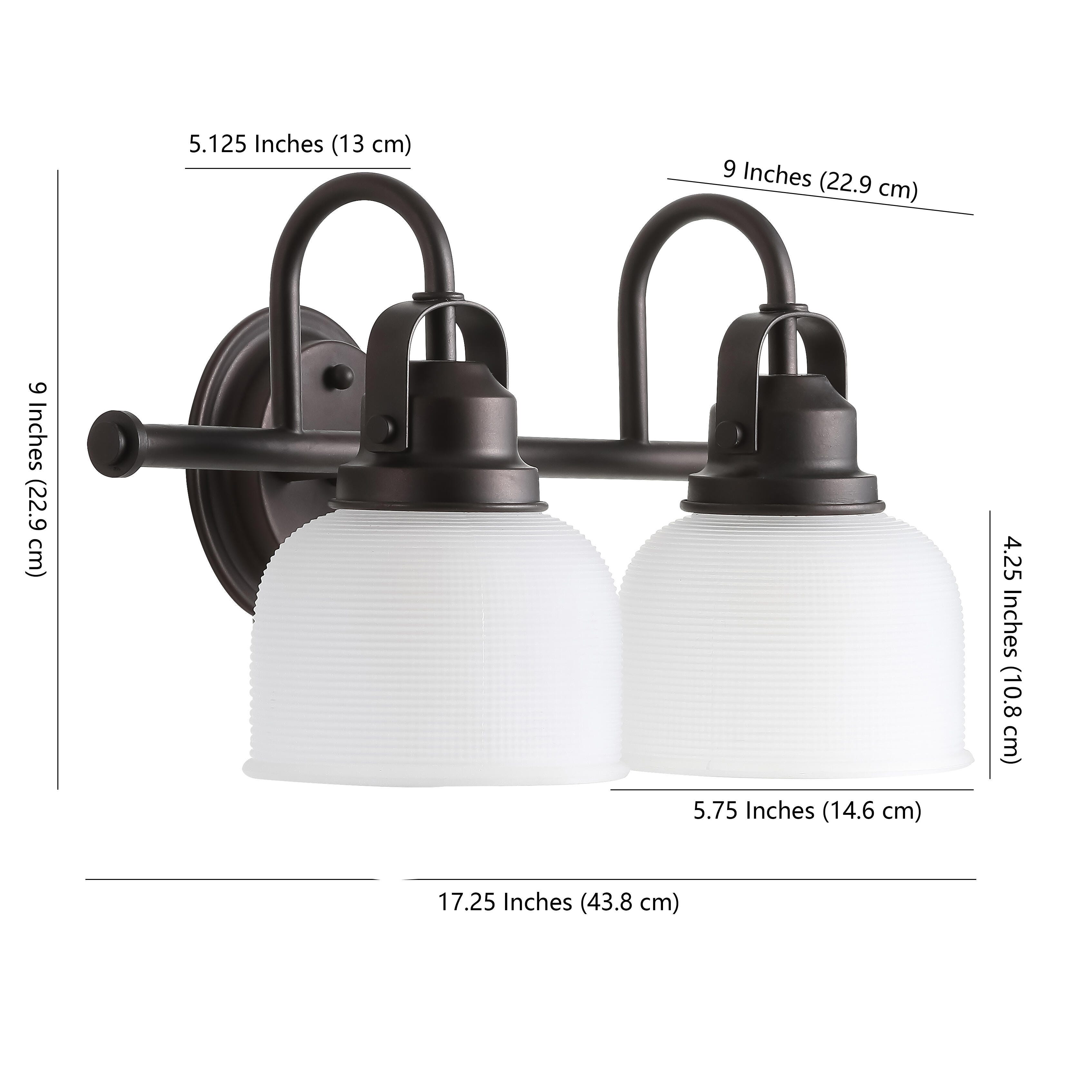 Jonathan Y 2-Light Round Sconce, Rubbed Bronze, large