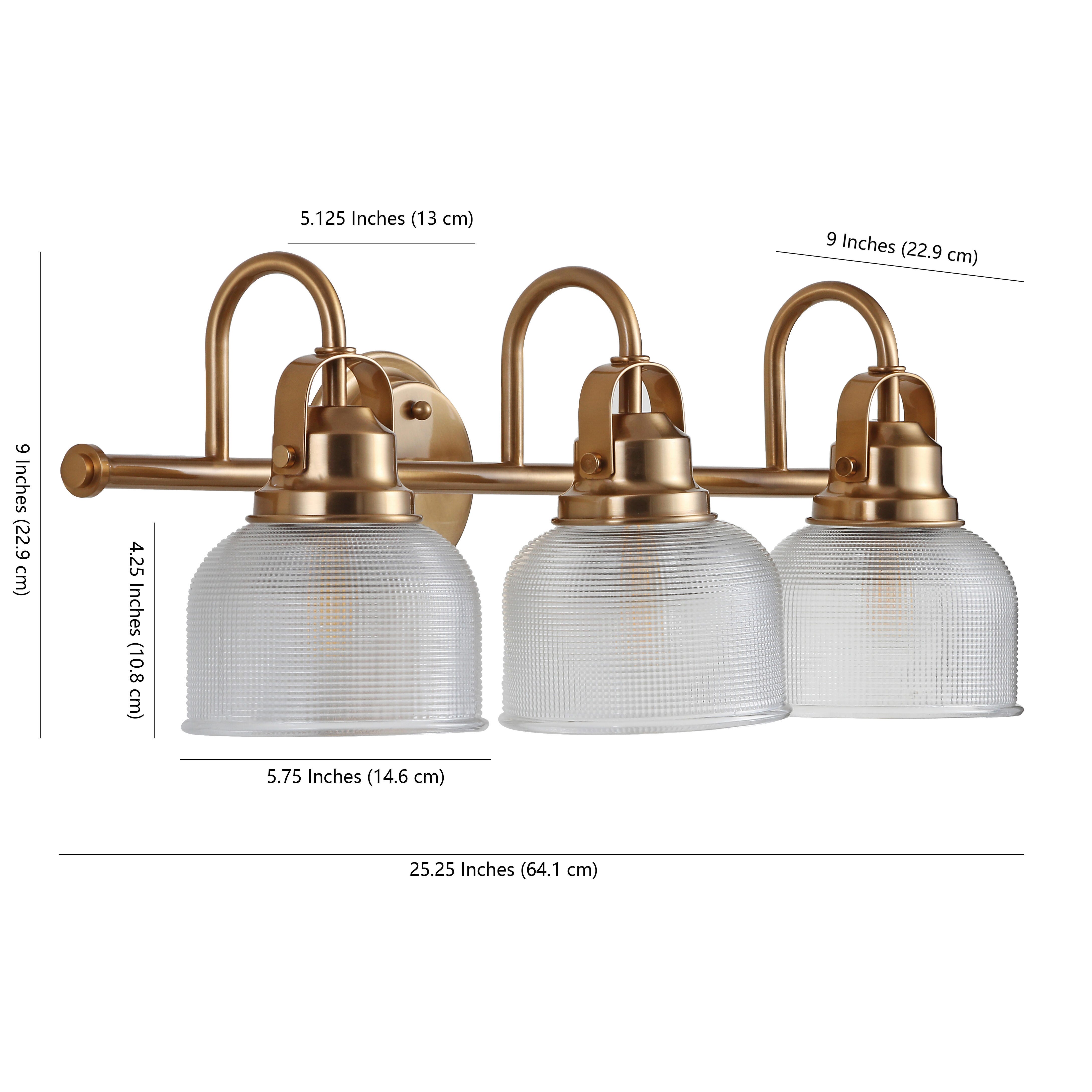 Jonathan Y 3-Light Sconce, Brass/Gold, large