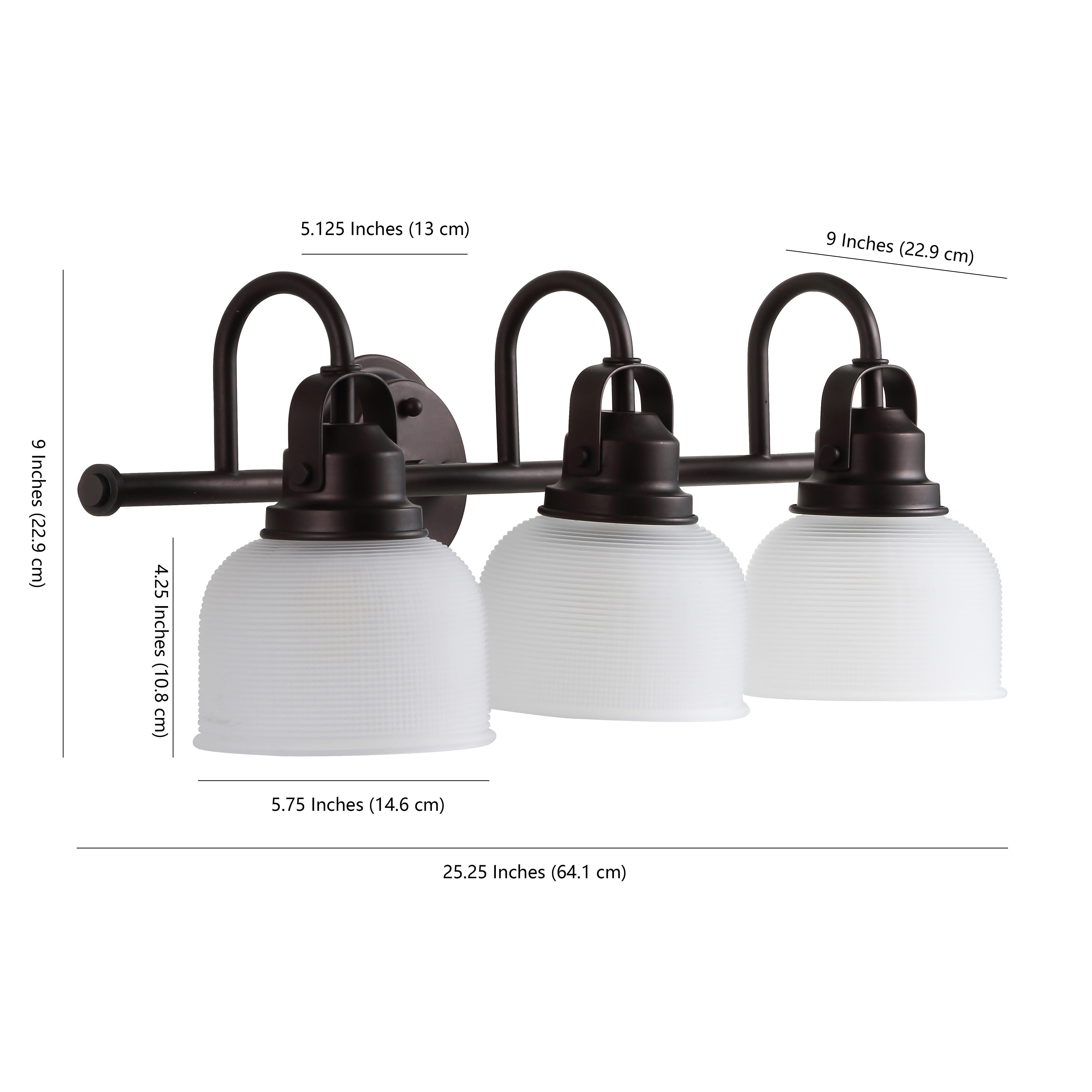 Jonathan Y 3-Light Sconce, Rubbed Bronze, large