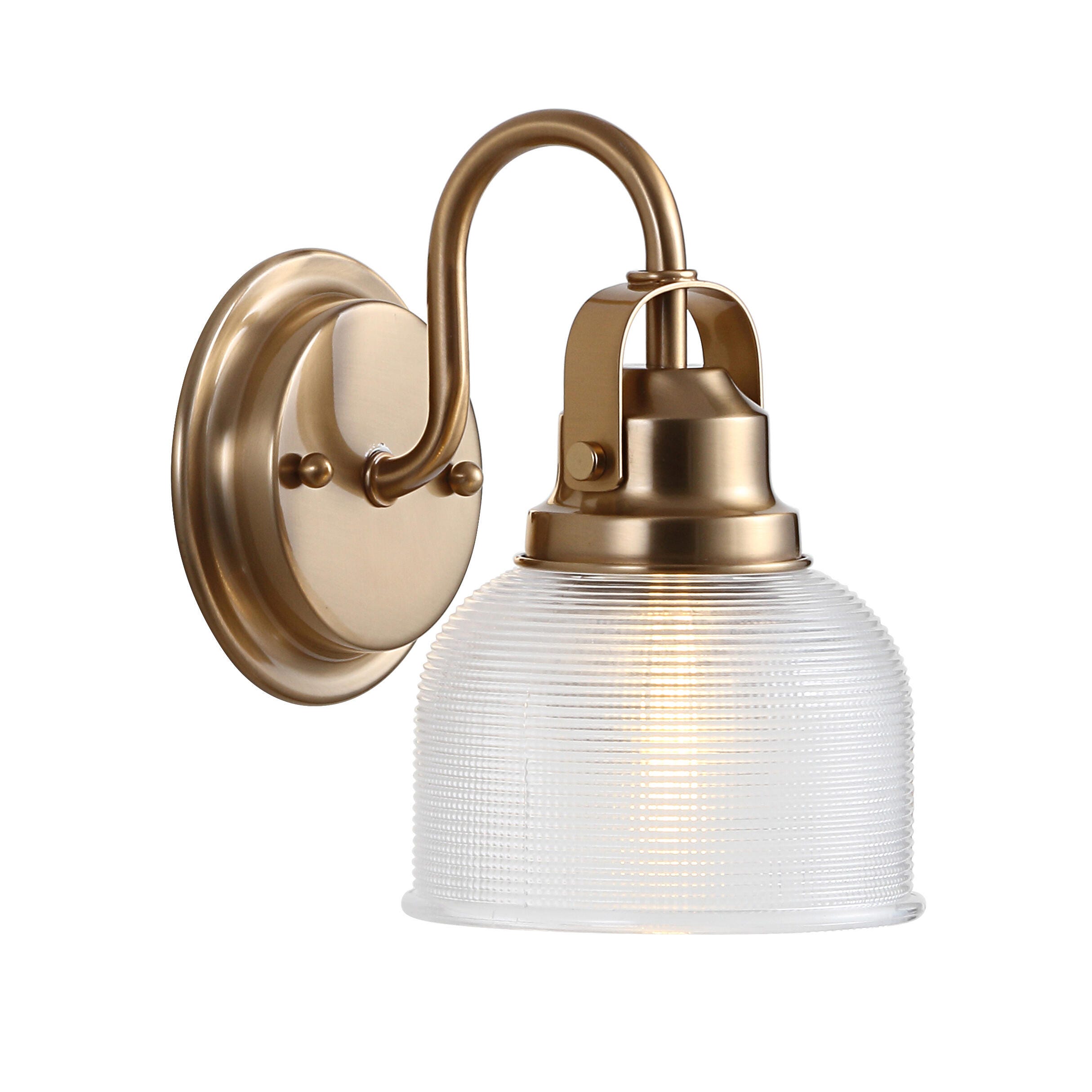 Jonathan Y 1-Light Round Sconce, Brass/Gold, large