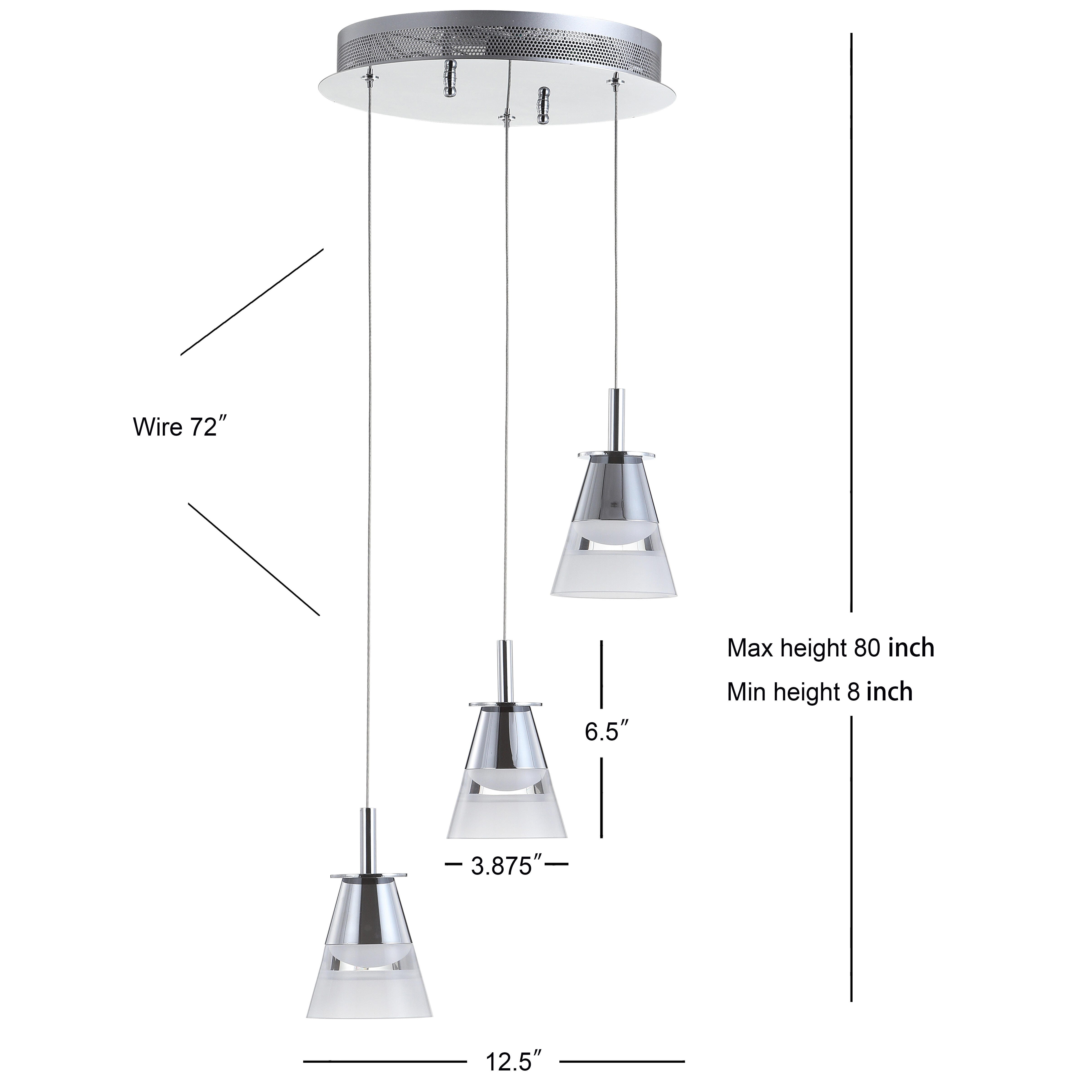 Jonathan Y Cluster Pendant Light, , large
