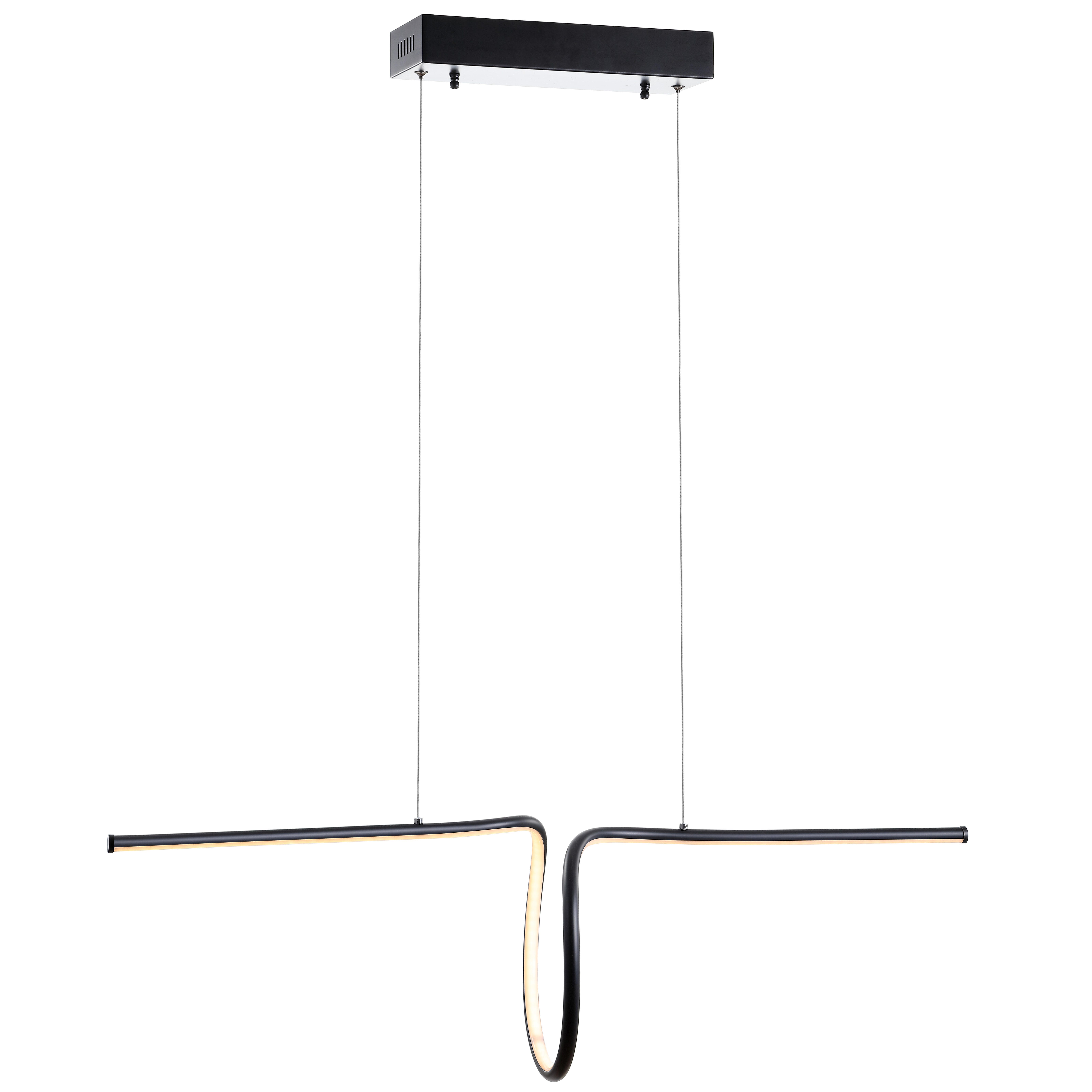 Jonathan Y 34" Linear Pendant Light, Black, large