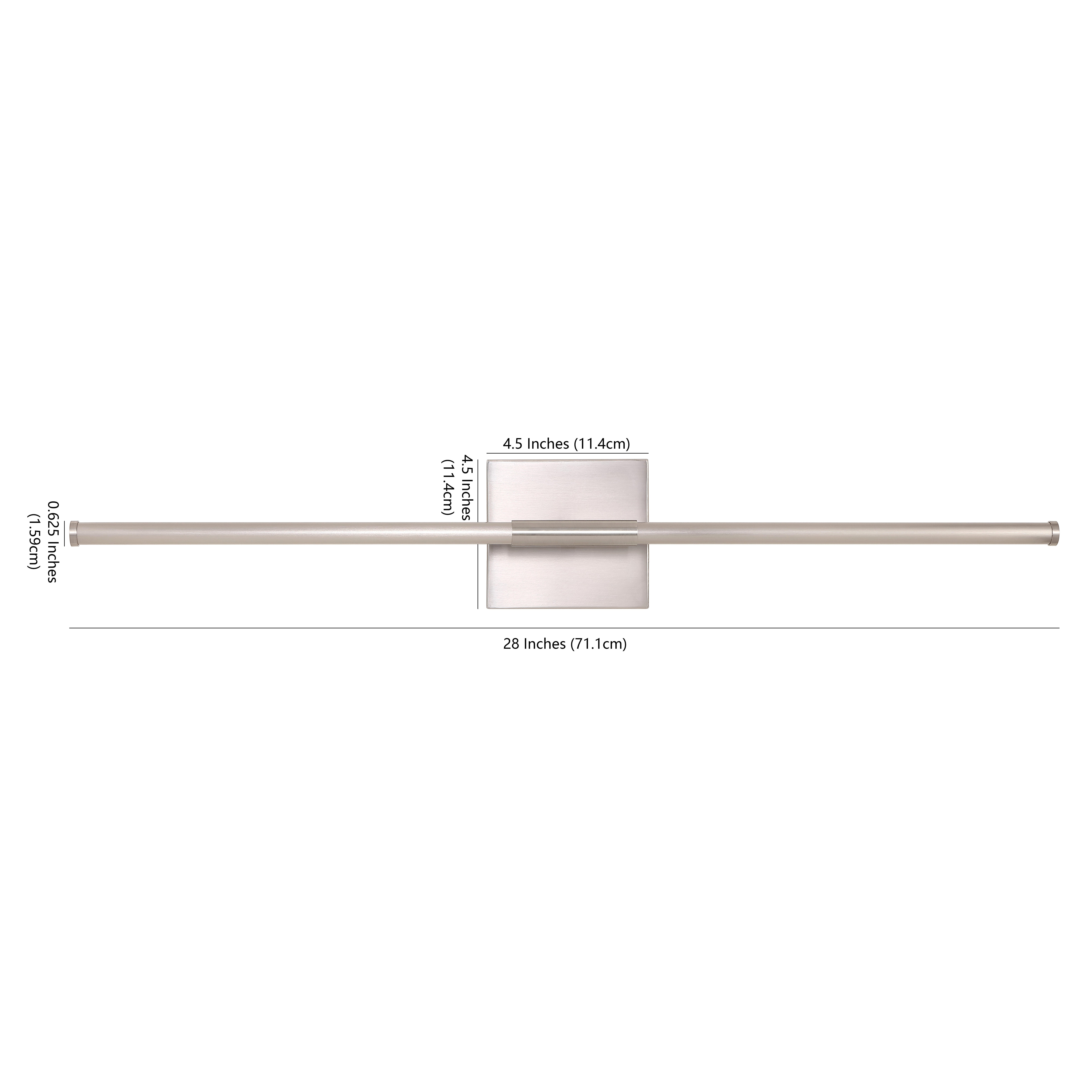 Jonathan Y Wall Sconce, Nickel, large