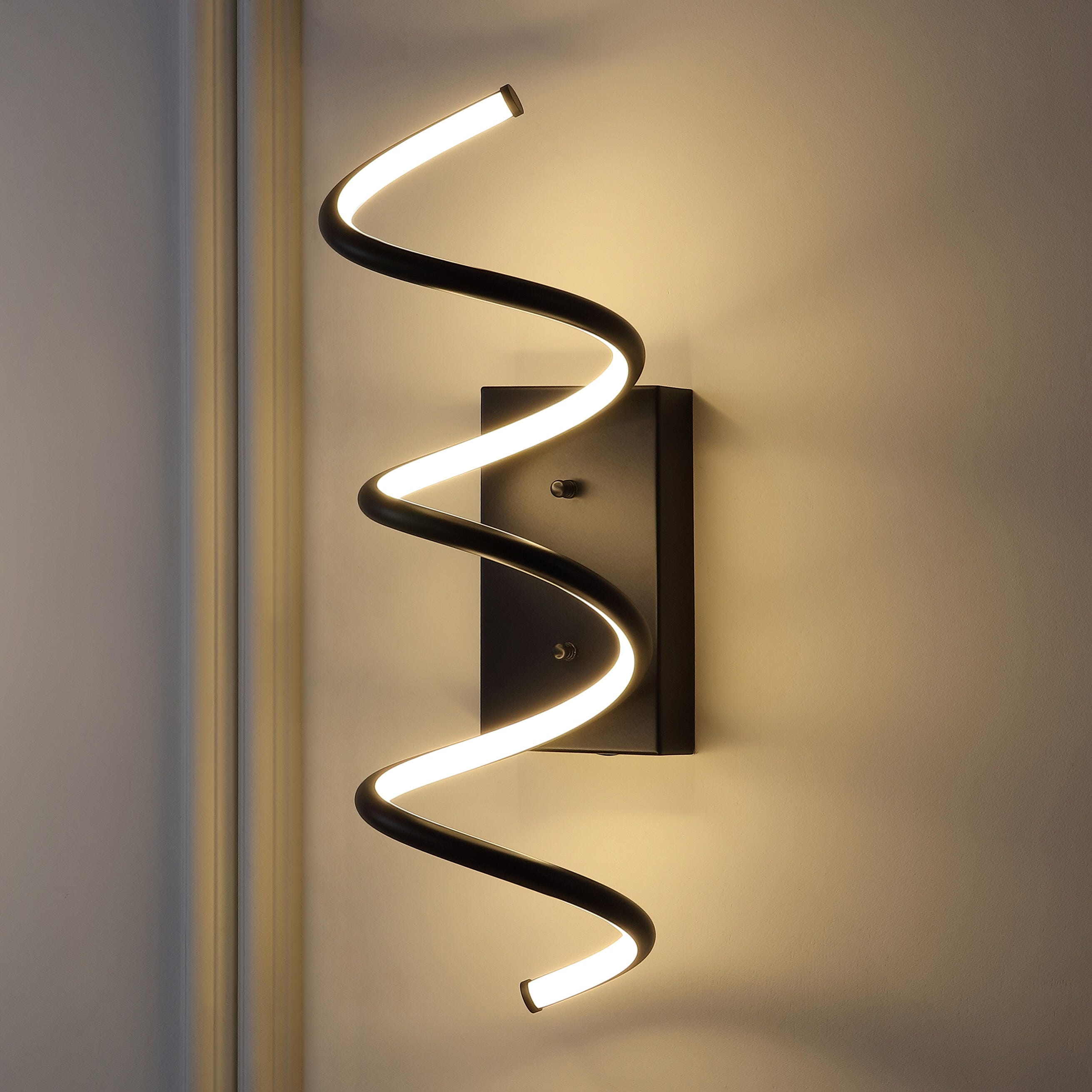 Jonathan Y Light Sconce, Black, large