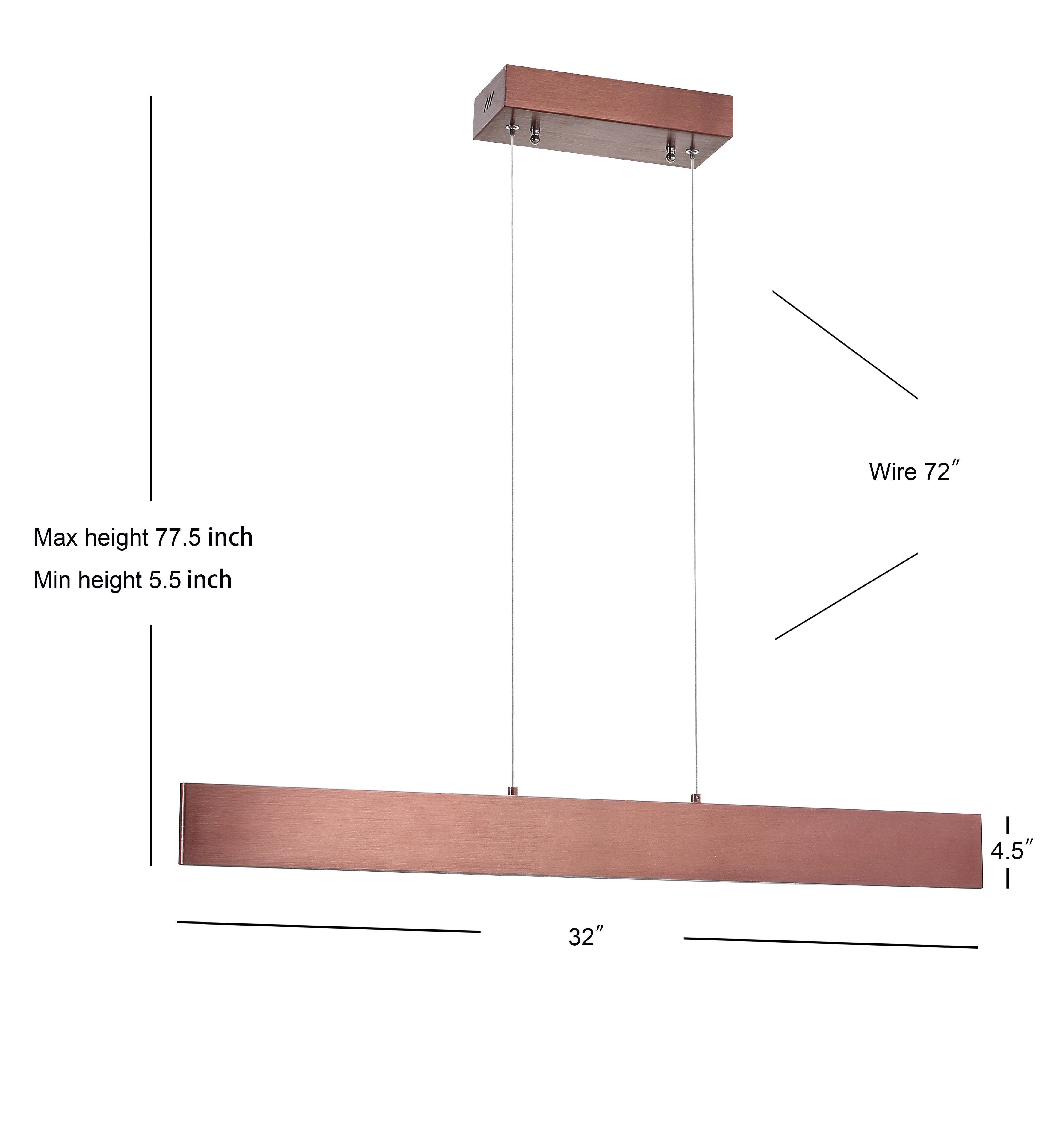 Jonathan Y Draper Pendant Light, Anodized Bronze, large