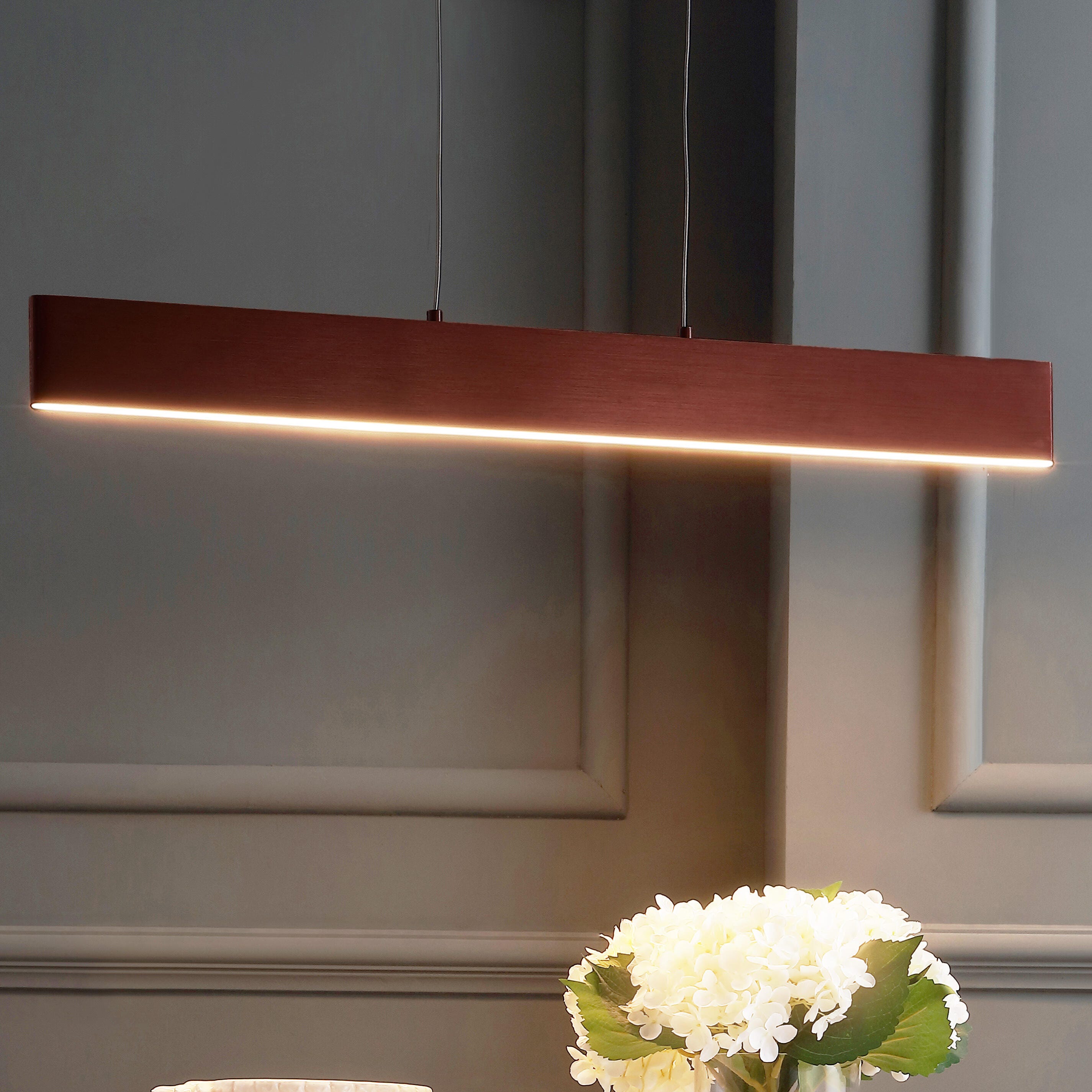 Jonathan Y Draper Pendant Light, Anodized Bronze, large