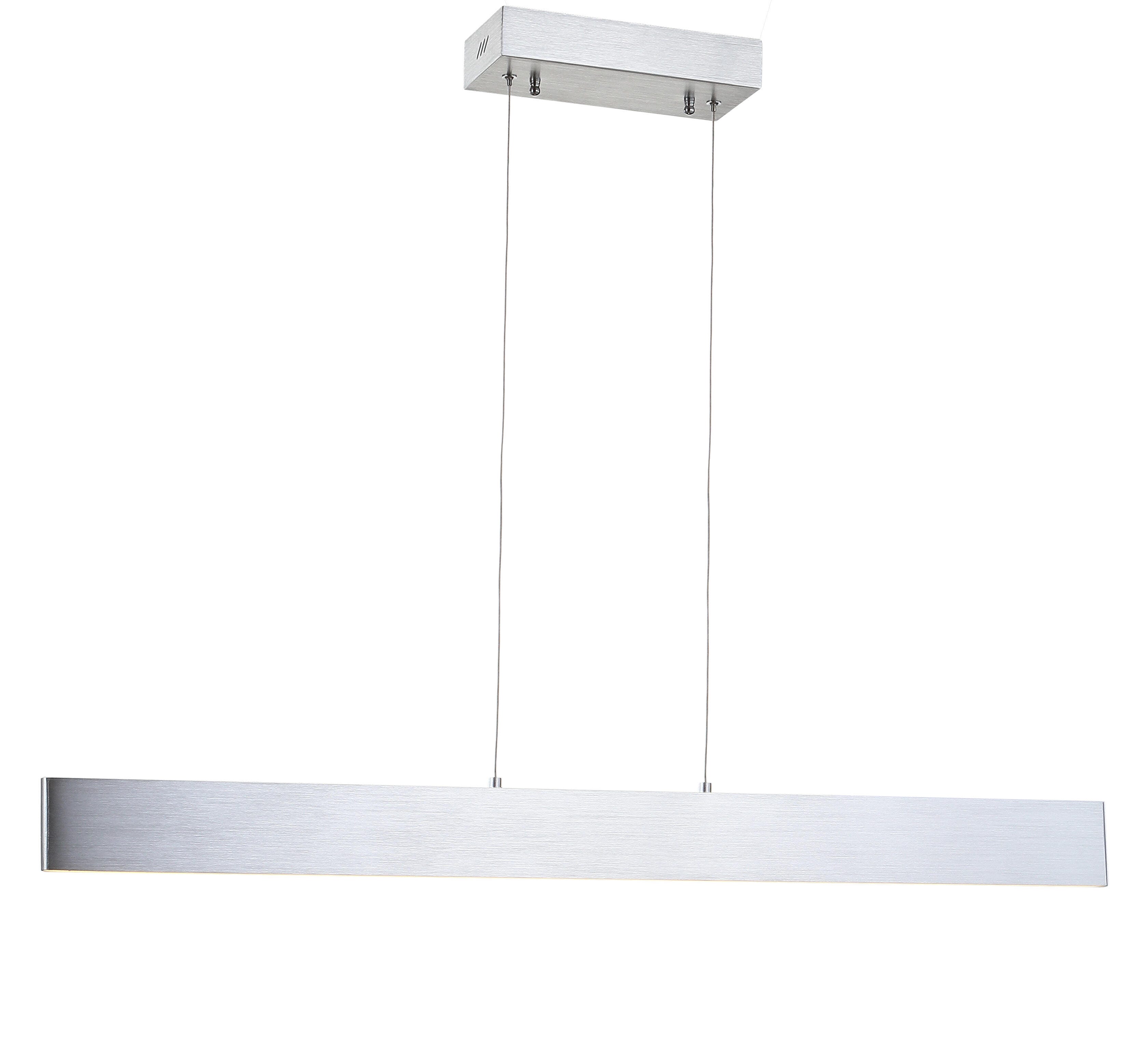 Jonathan Y Draper LED Pendant Light, Brushed Aluminum, large