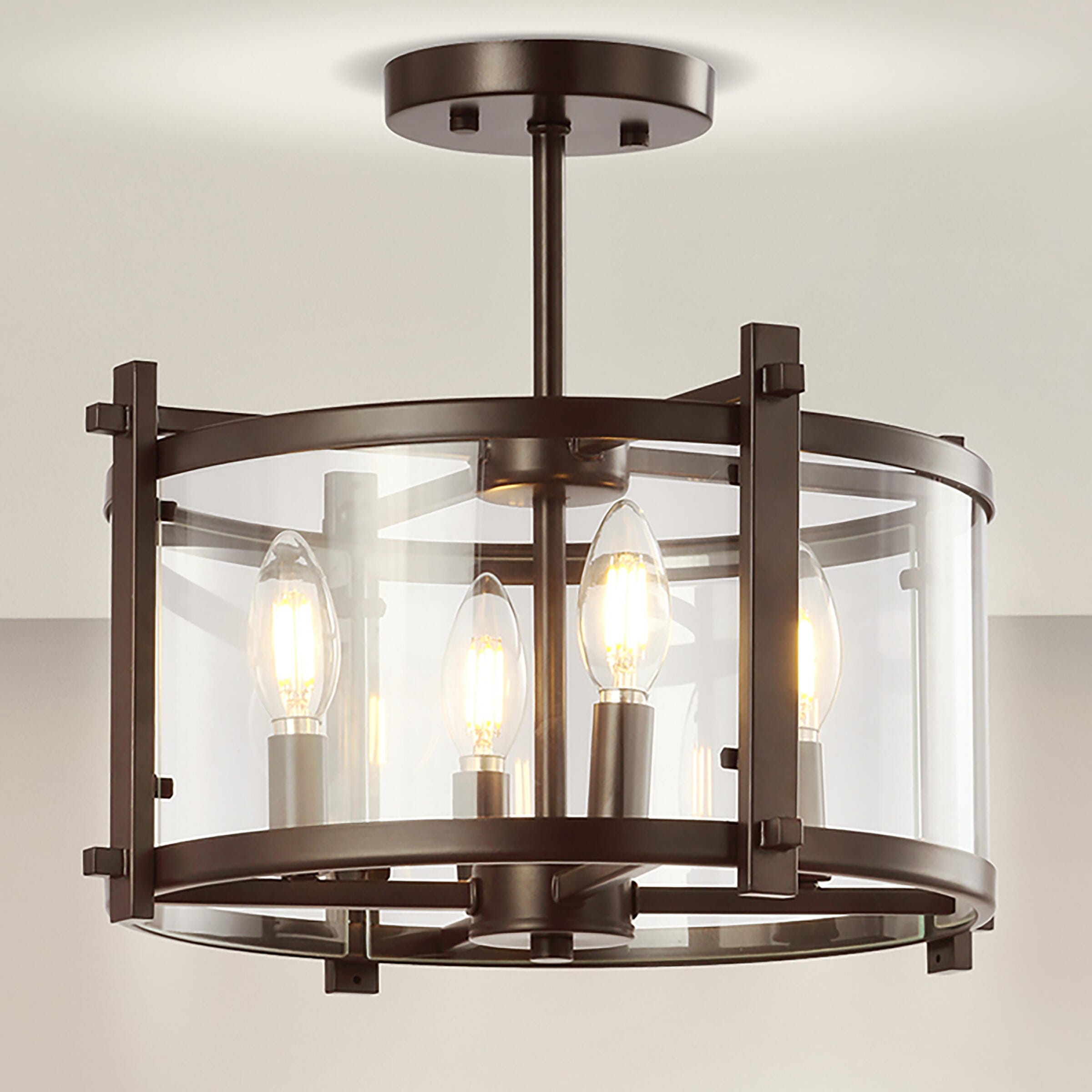 Jonathan Y Hampdon Flush Mount, , large