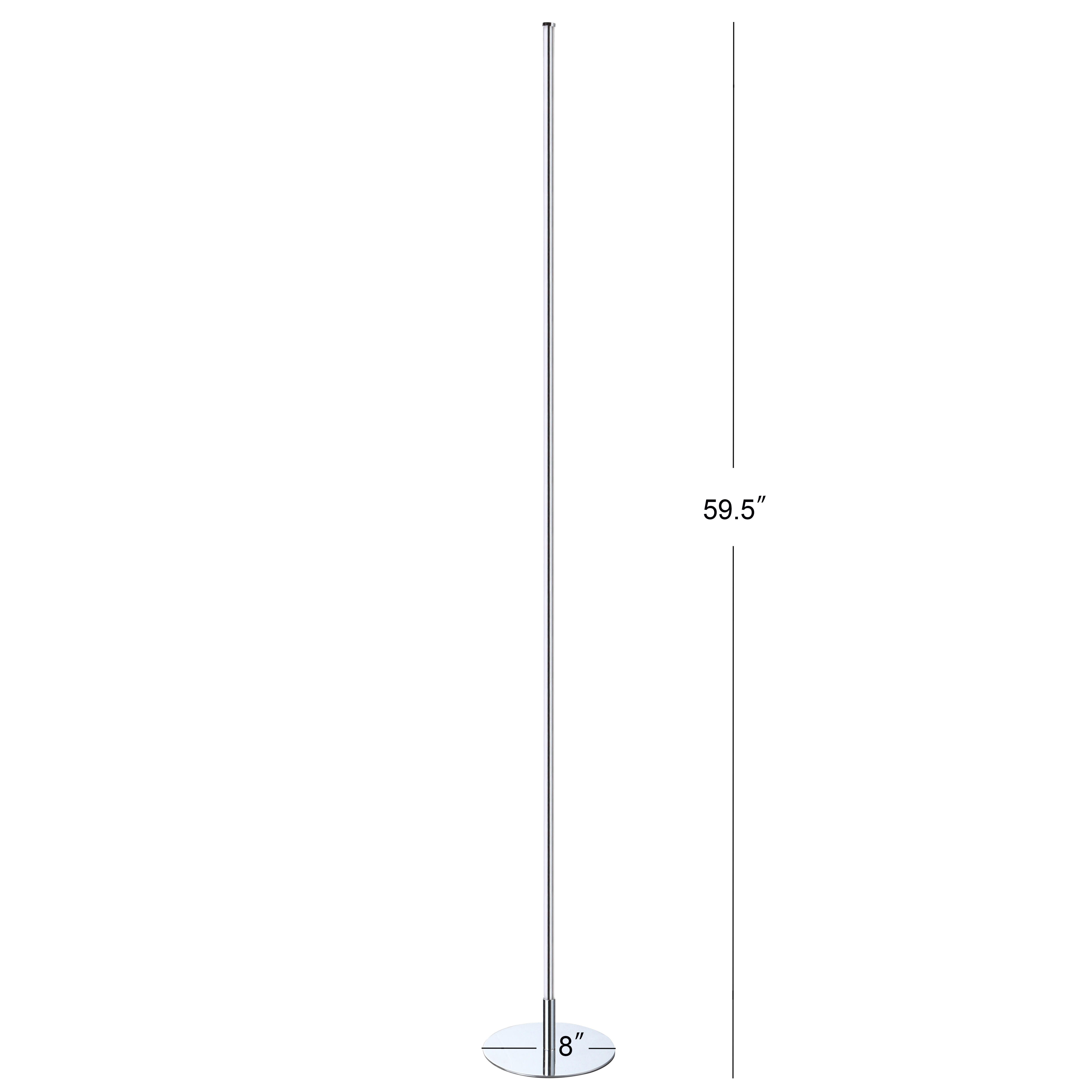 Jonathan Y Iris Floor Lamp, Chrome, large