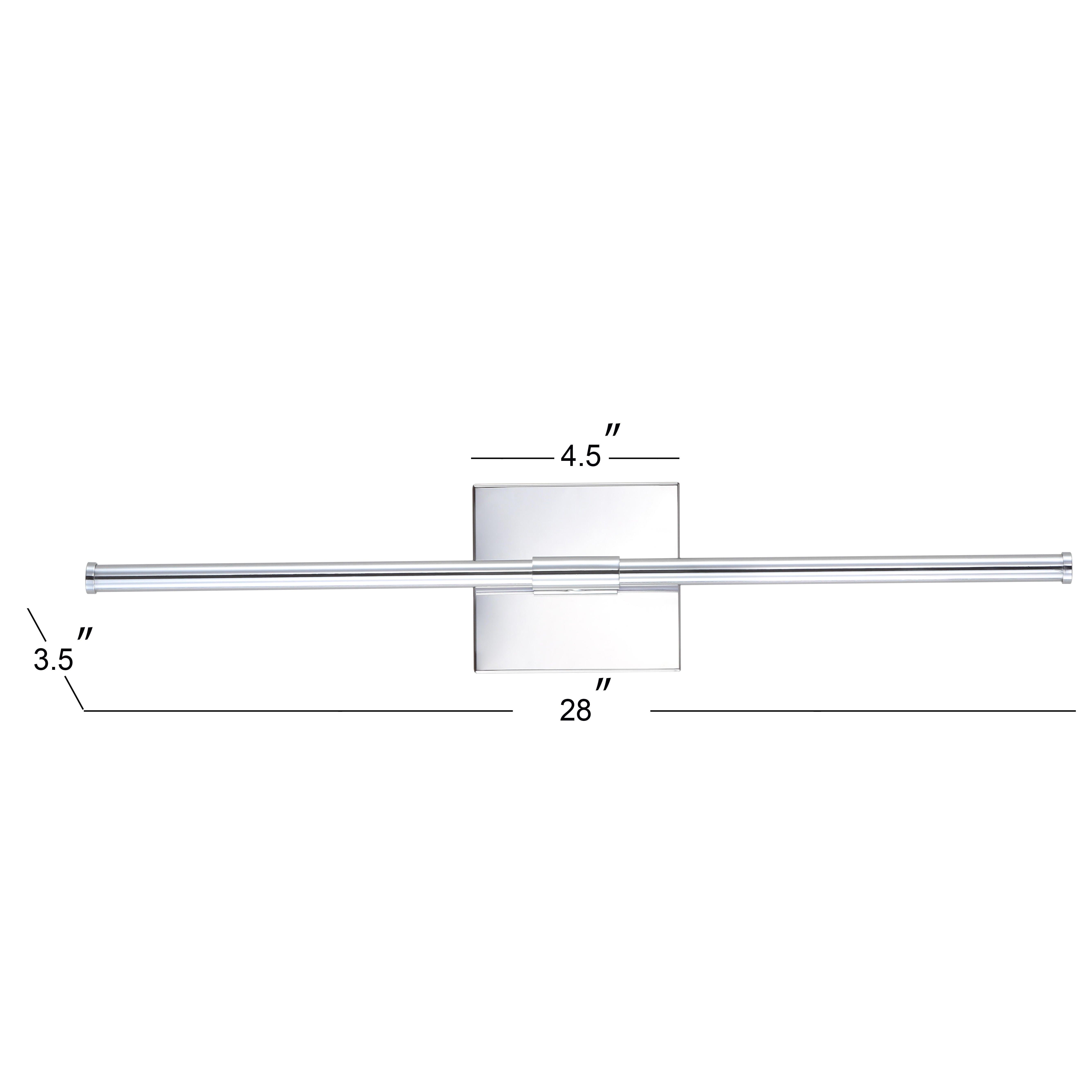 Jonathan Y Makena Wall Sconce, Chrome, large